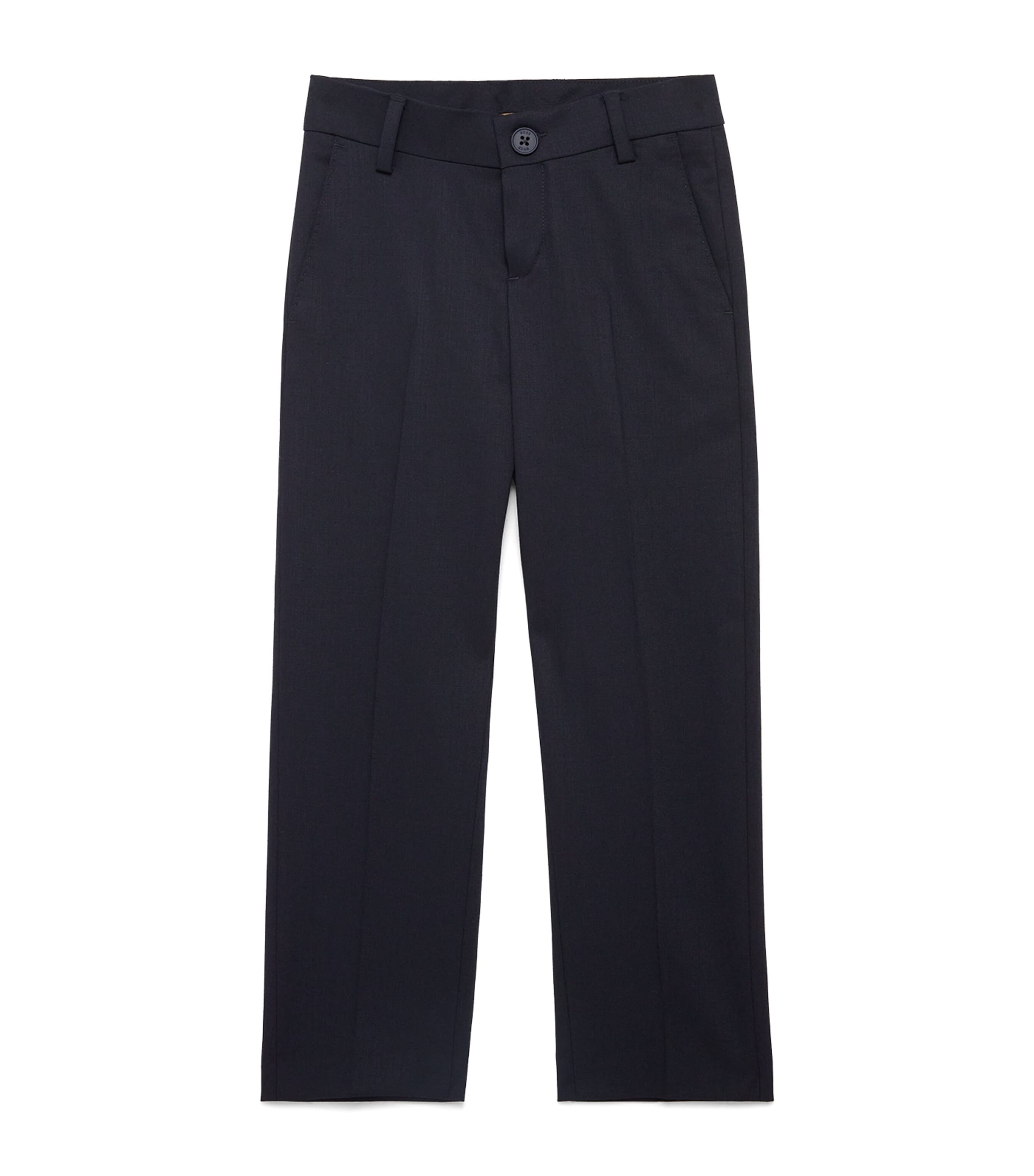 BOSSWEAR WOOL-BLEND STRAIGHT TROUSERS 