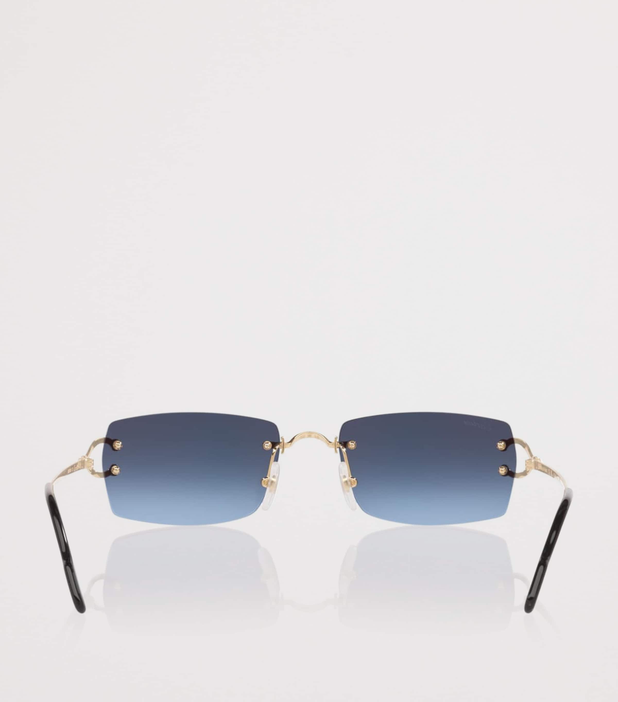 Metal Rectangular Sunglasses 2300B1 Image 4