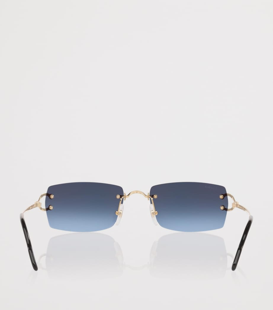 Metal Rectangular Sunglasses 2300B1 Image 4