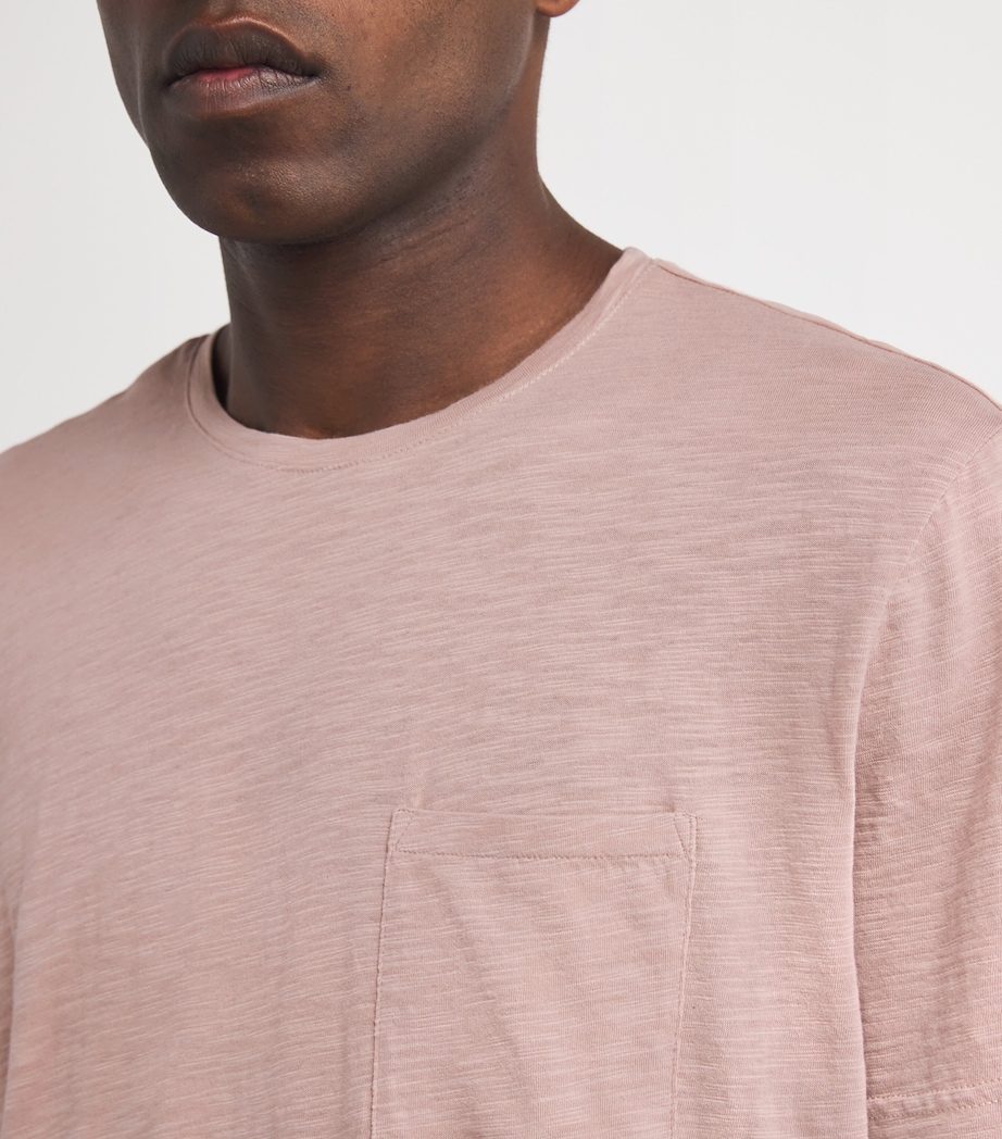 Cotton Kenneth Crew T-Shirt PALE ROSE Image 6