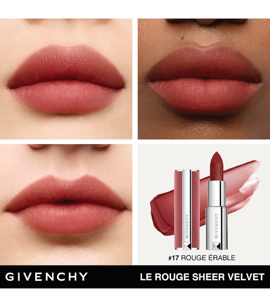 Givenchy Le Rouge Sheer Velvet Refillable Matte Lipstick Rouge Érable Image 4