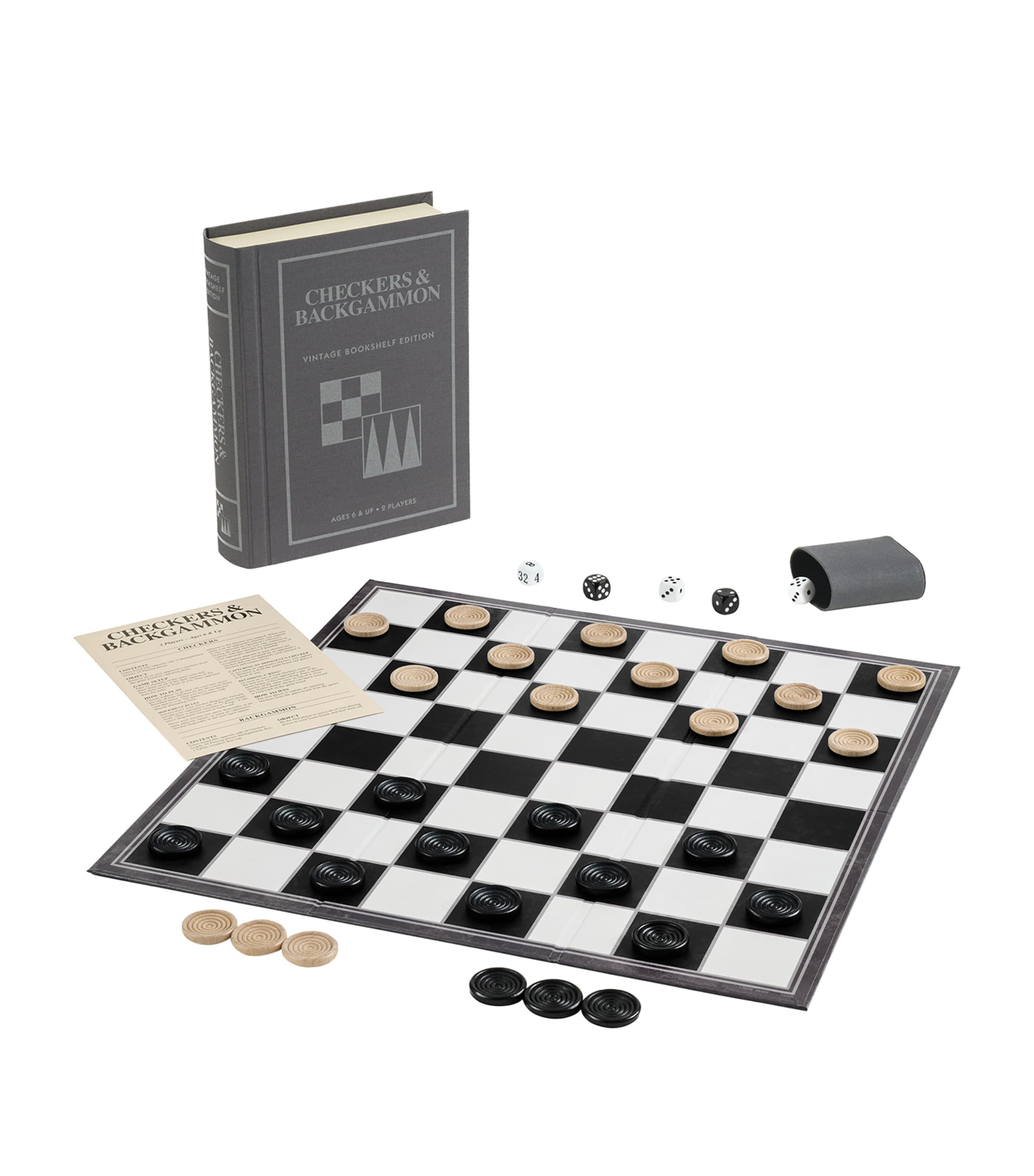 VINTAGE BOOKSHELF Checkers and Backgammon Board Game | Toys | Games & Puzzles VINTAGE BOOKSHELF Checkers and Backgammon Board Game | Toys | Games & Puzzles