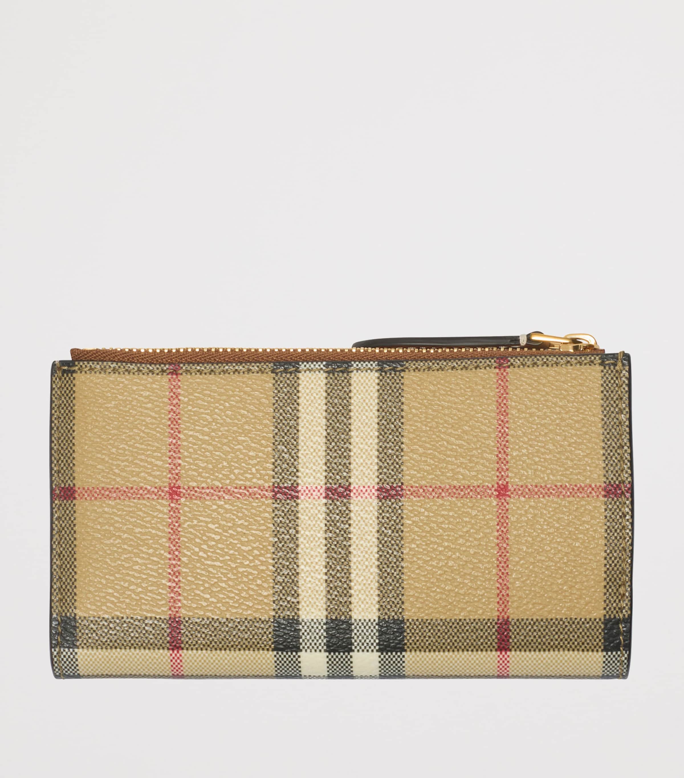 Burberry Medium Check Bifold Wallet Vntg Chk/briar Brown Image 3