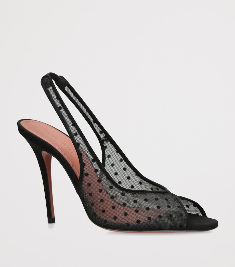 Mesh Kristina Slingback Sandals 105 BLACK Image 3