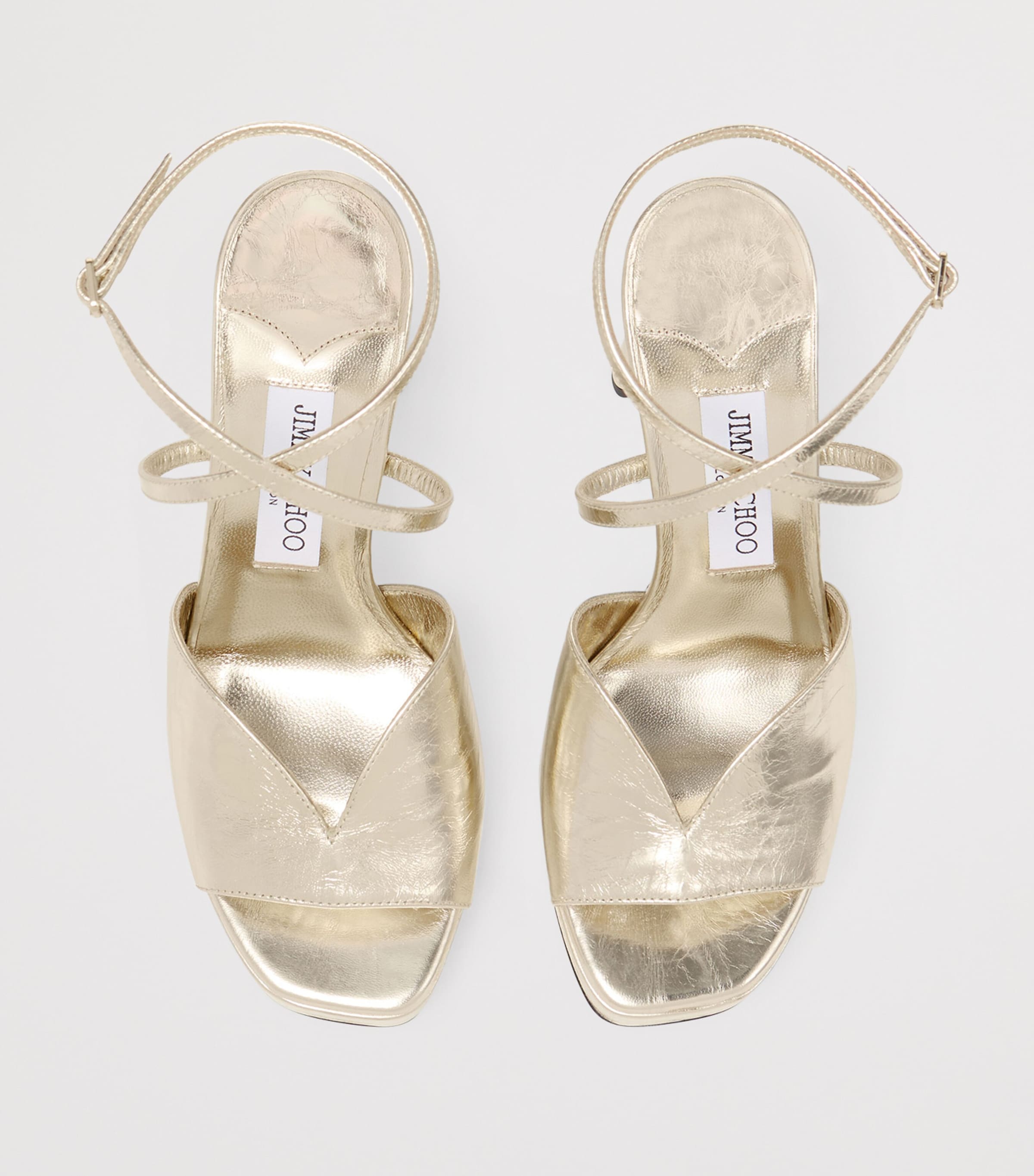 Karli 125 Metallic Leather Platform Sandals GOLD Image 2