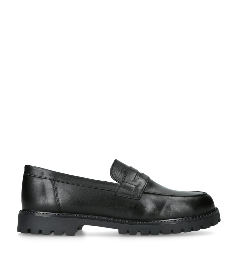 papouelli Leather Maximus Loafers Black Image 1