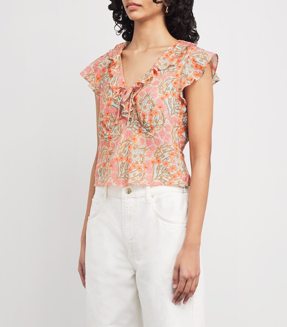 Floral Farrow Crop Top BLUE BELL MULTI Image 4