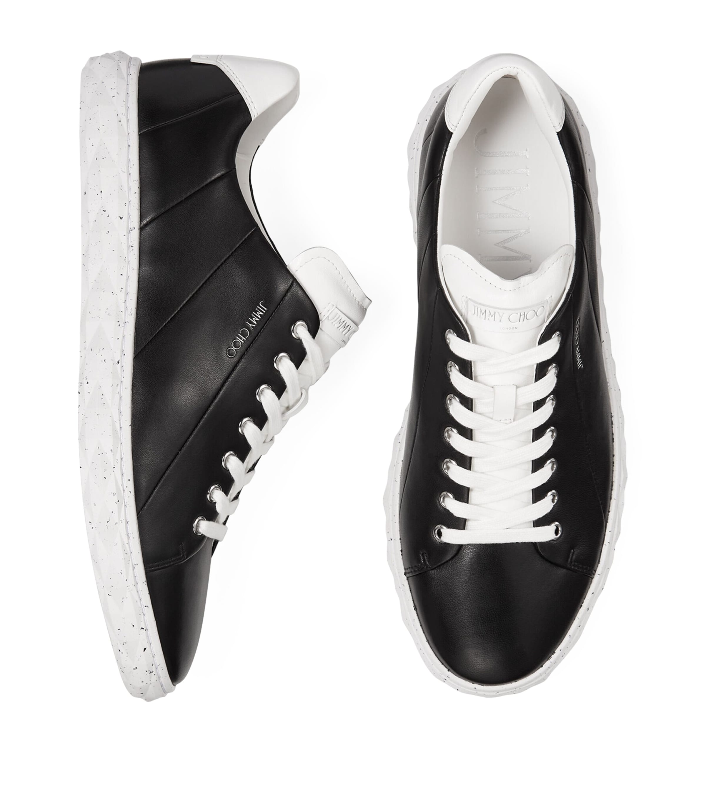 Diamond Light Leather Sneakers V BLACK Image 3