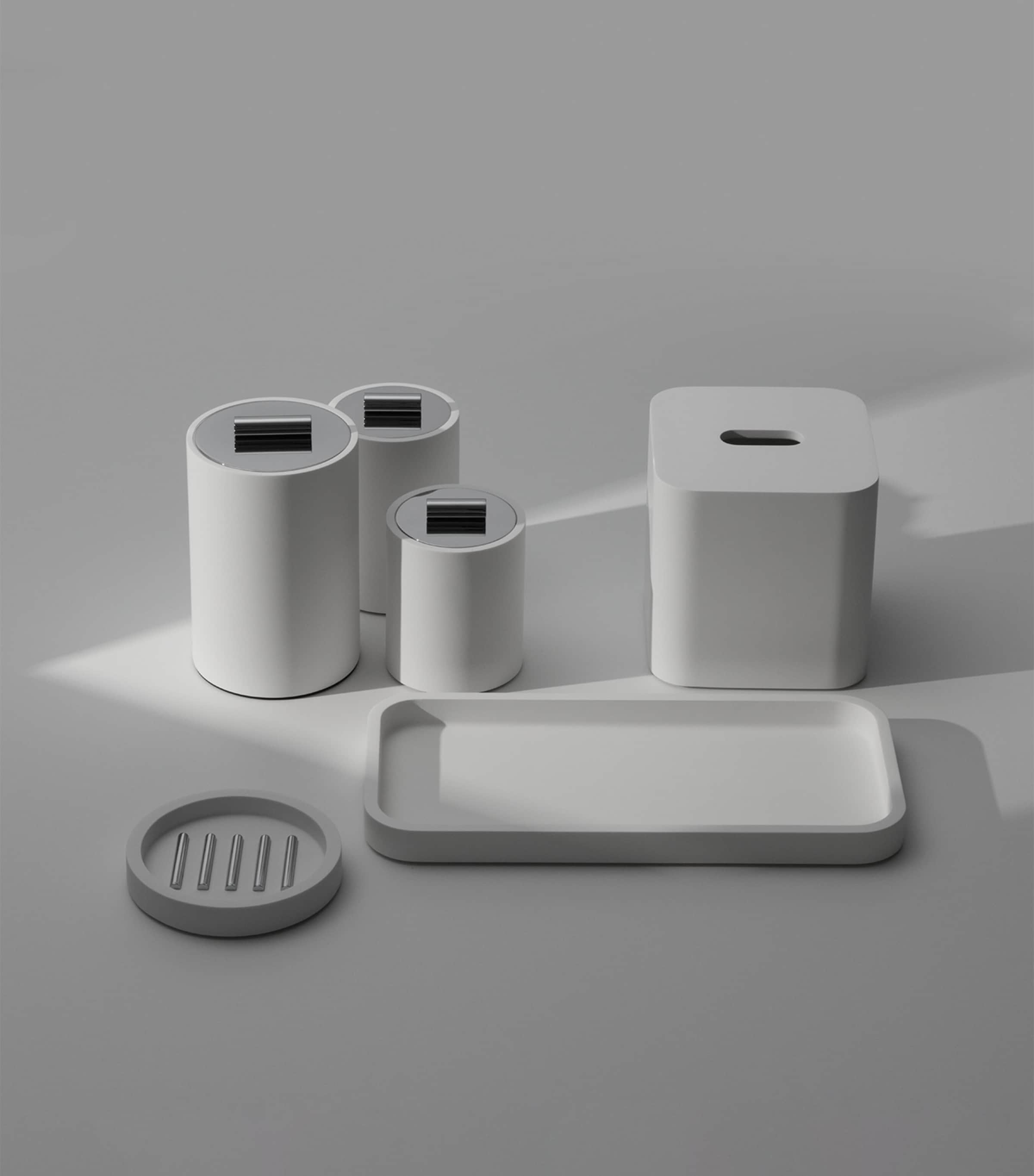 Stone Collection Soap Bench WHITE S/STEEL MATT Image 2