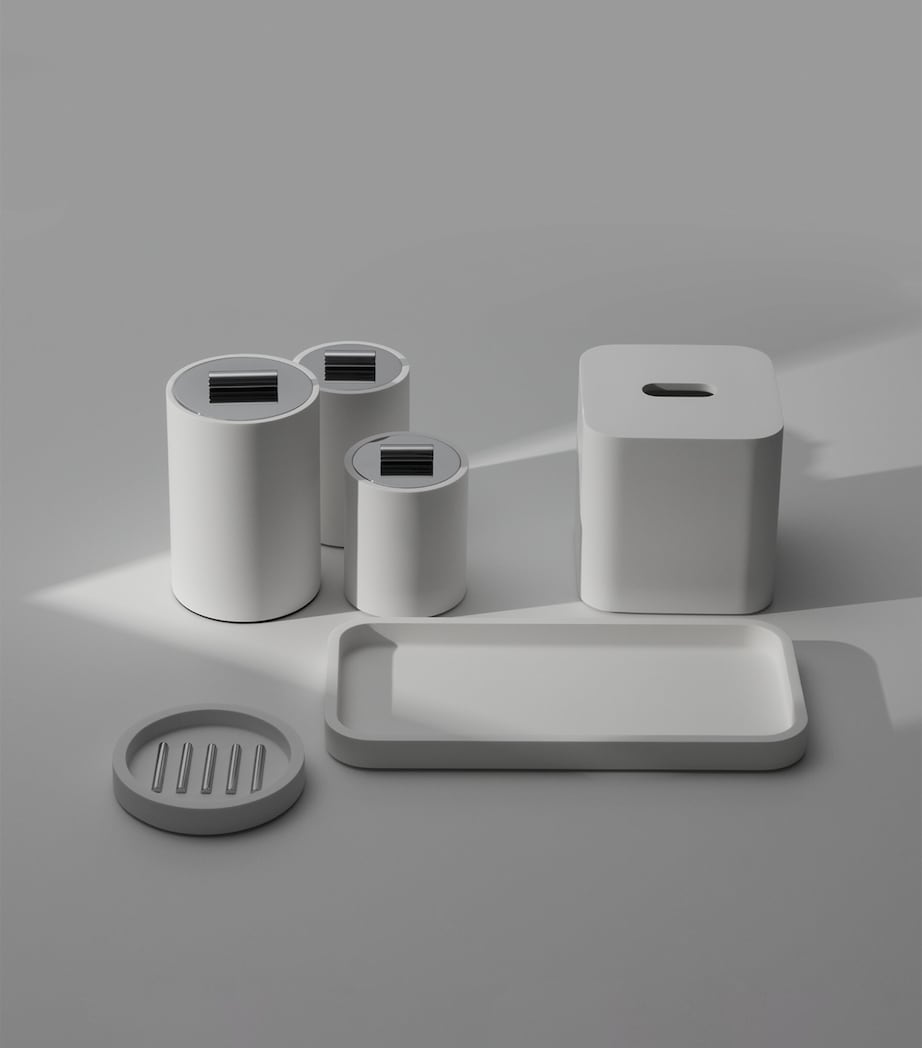 Stone Collection Soap Bench WHITE S/STEEL MATT Image 2