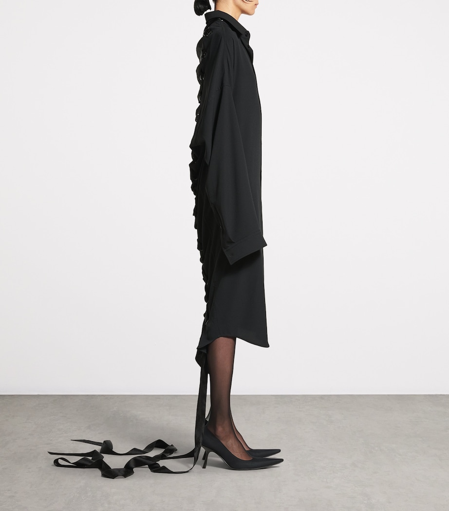 Lace-Up Shirt Dress 1000 Image 5