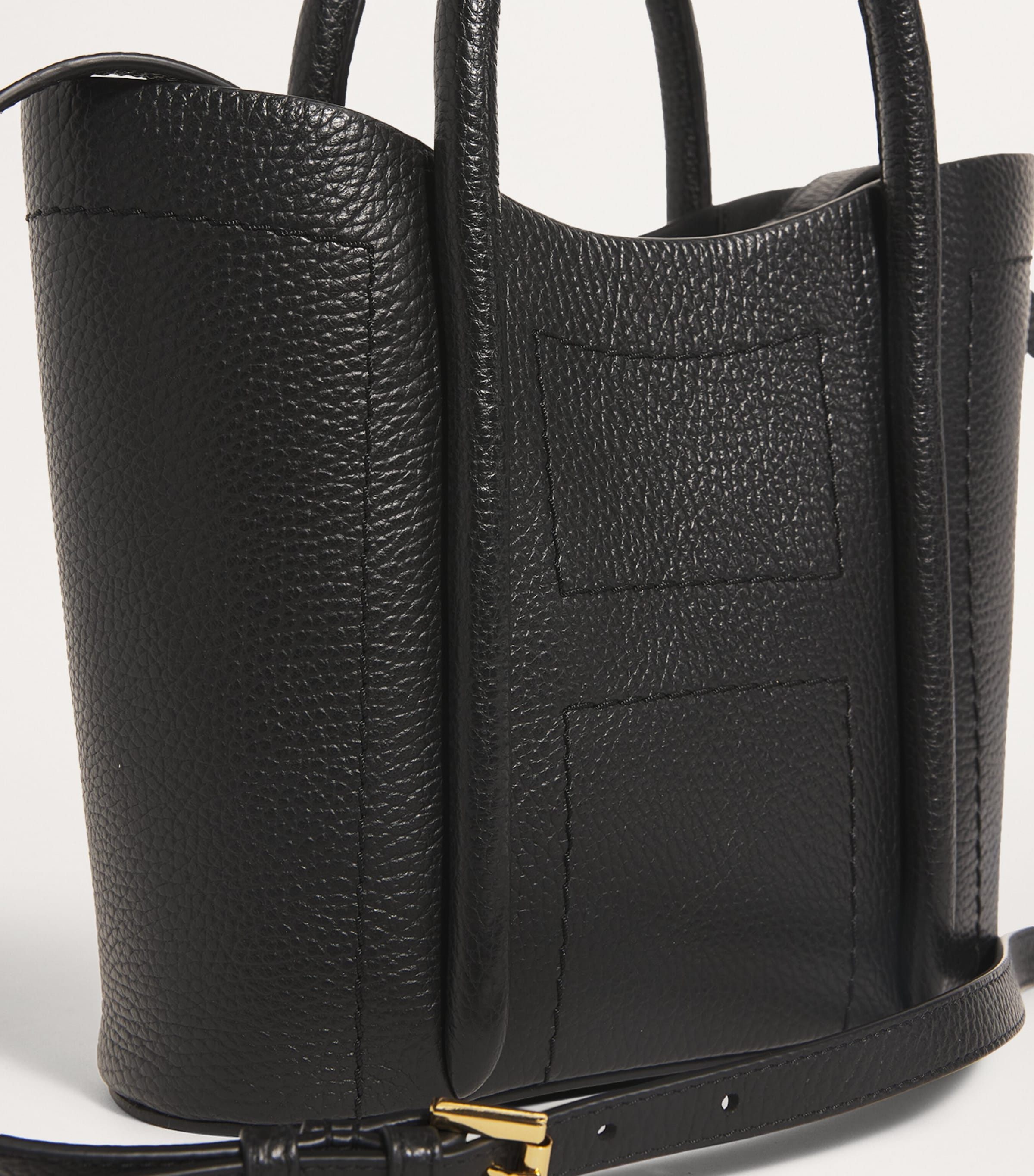 Grab Leather Rope Tote Bag BLACK Image 6