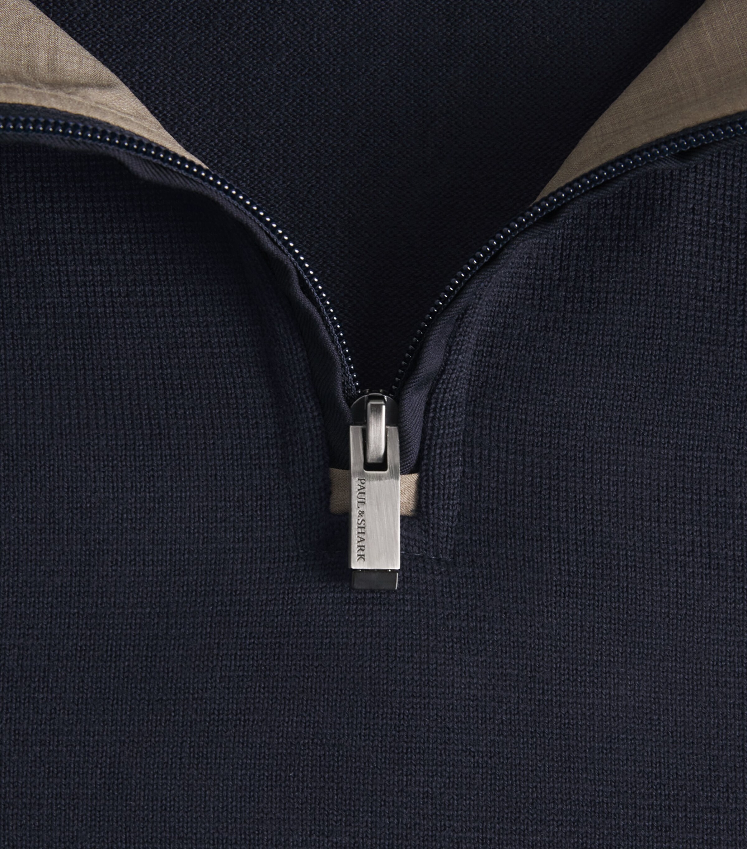 Virgin Wool-Silk Quarter-Zip Sweater 050 BLUE Image 5