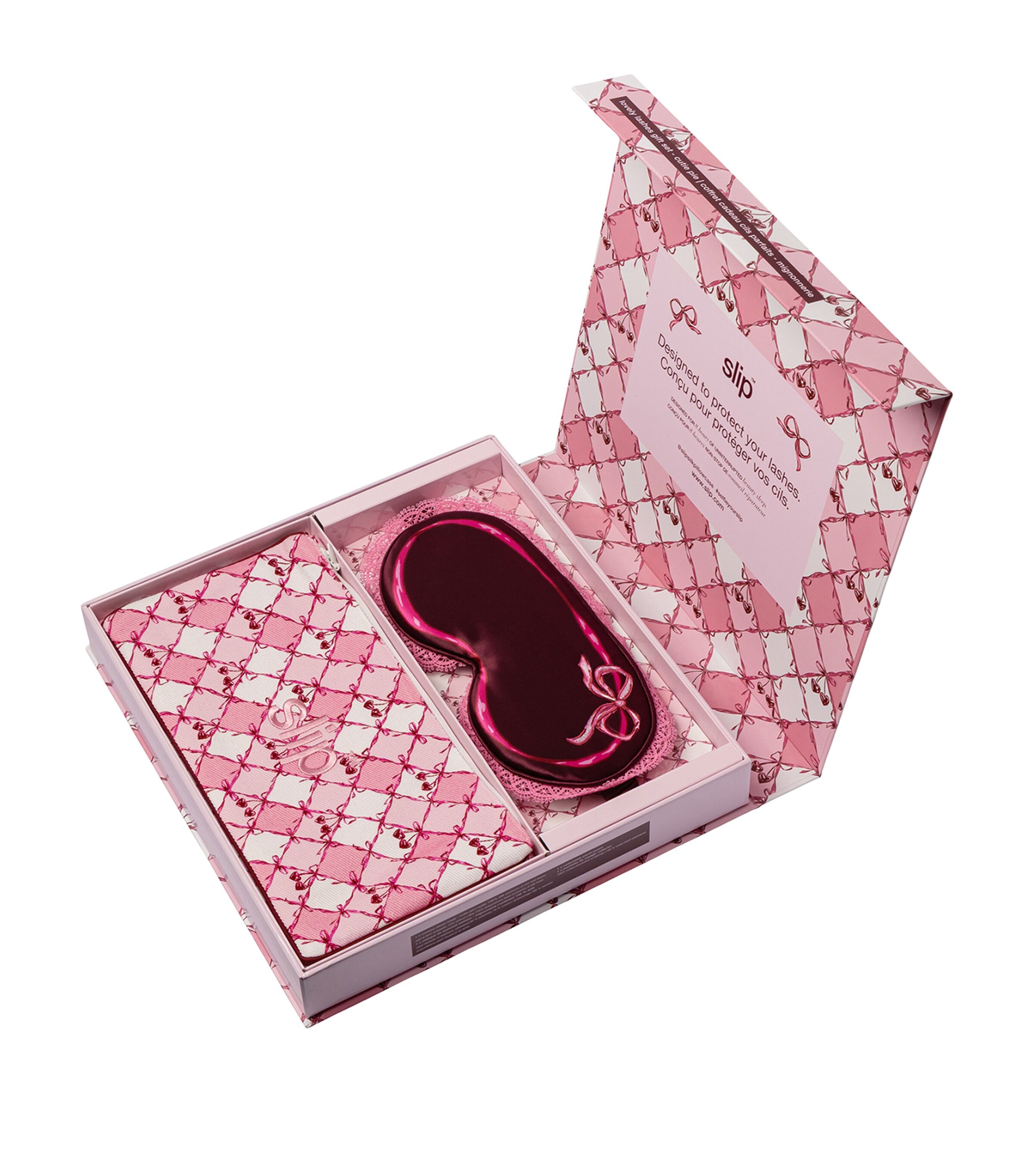 Slip Mulberry Silk Contour Sleep Mask and Travel Pouch Cutie Pie Image 4