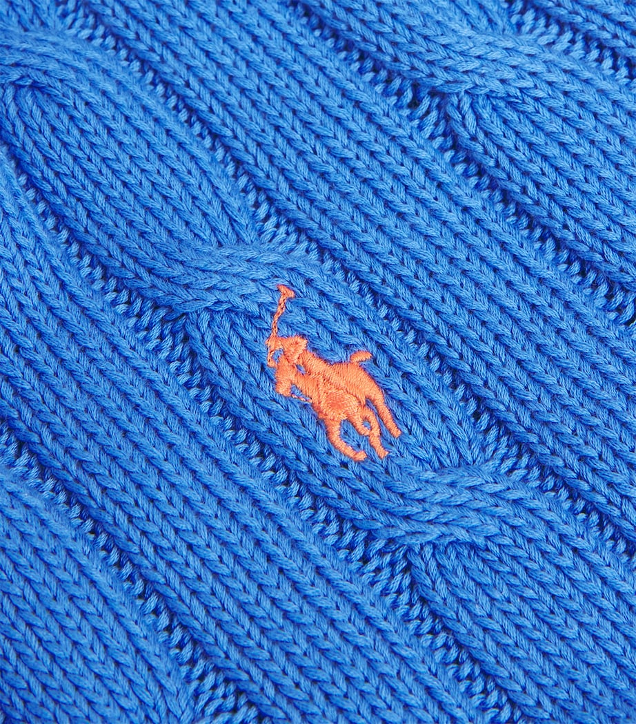 Pima Cotton Cable-Knit Sweater MAIDSTONE BLUE Image 5
