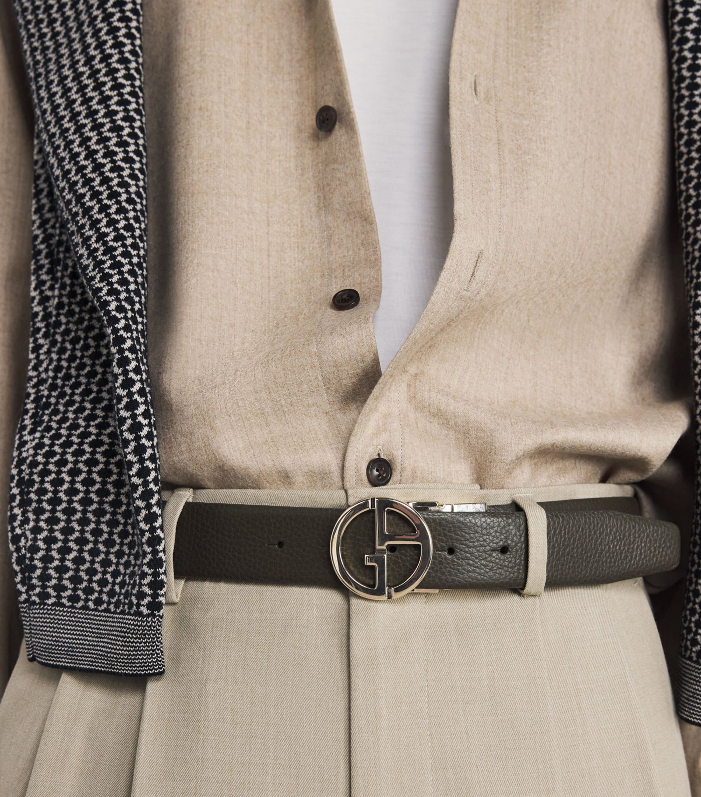 Palladium-Plated GA Logo Belt Buckle 8GA11 Image 3