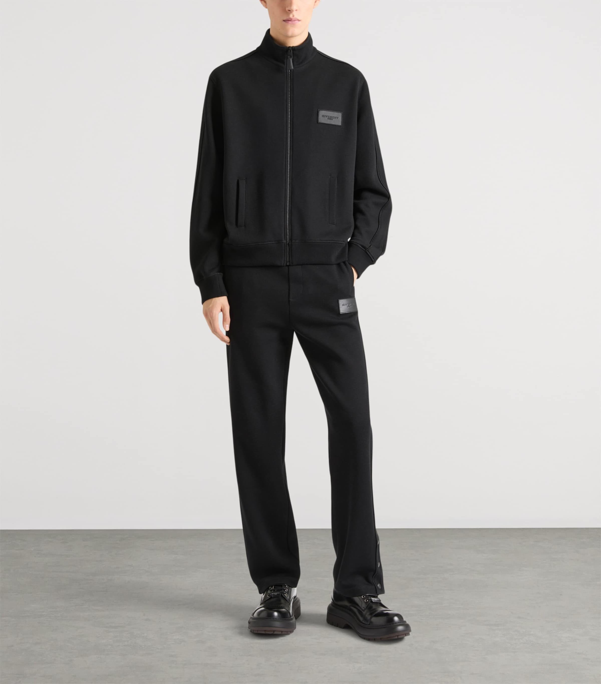 Givenchy Mens Straight Press-Stud Sweatpants Image 2