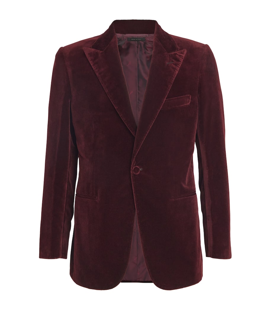 Velvet Single-Breasted Blazer 6100 Image 1