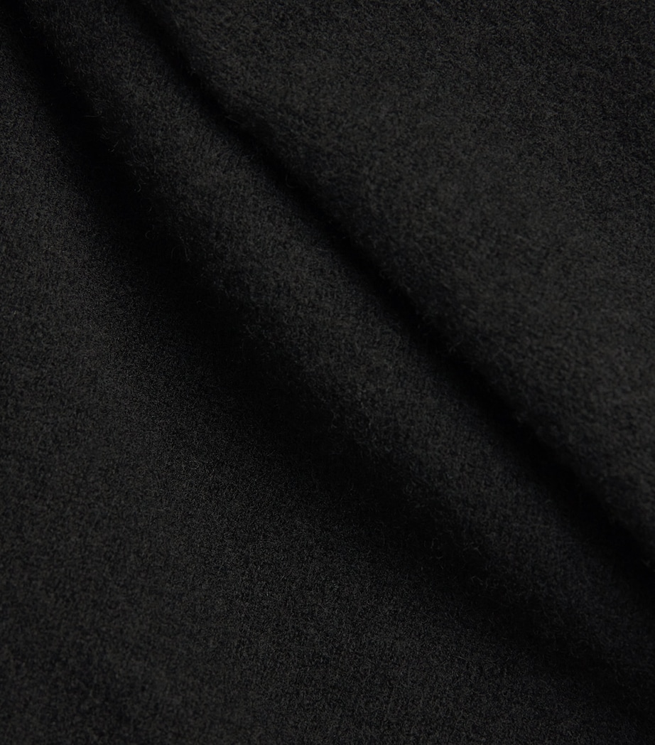 Wool-Cashmere Draped Sweater BLACK-001BLK Image 5