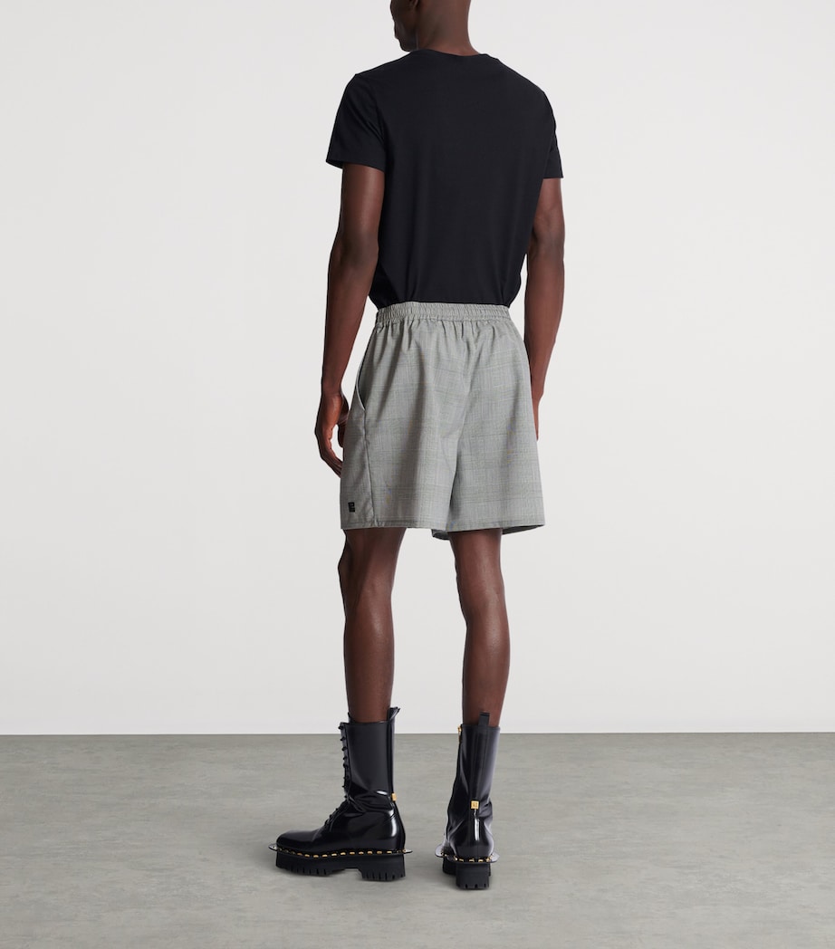 Virgin Wool Check Shorts EAB NOIR/BLANC Image 5