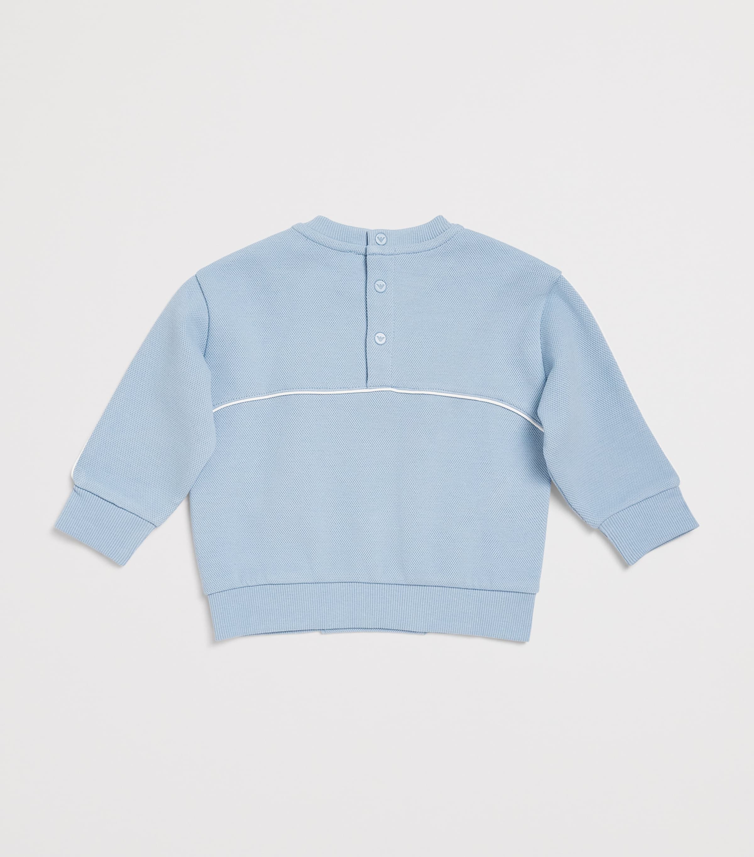 Emporio Armani Kids Eagle Logo Sweatshirt (6-36 Months) Soft Chambray Image 2
