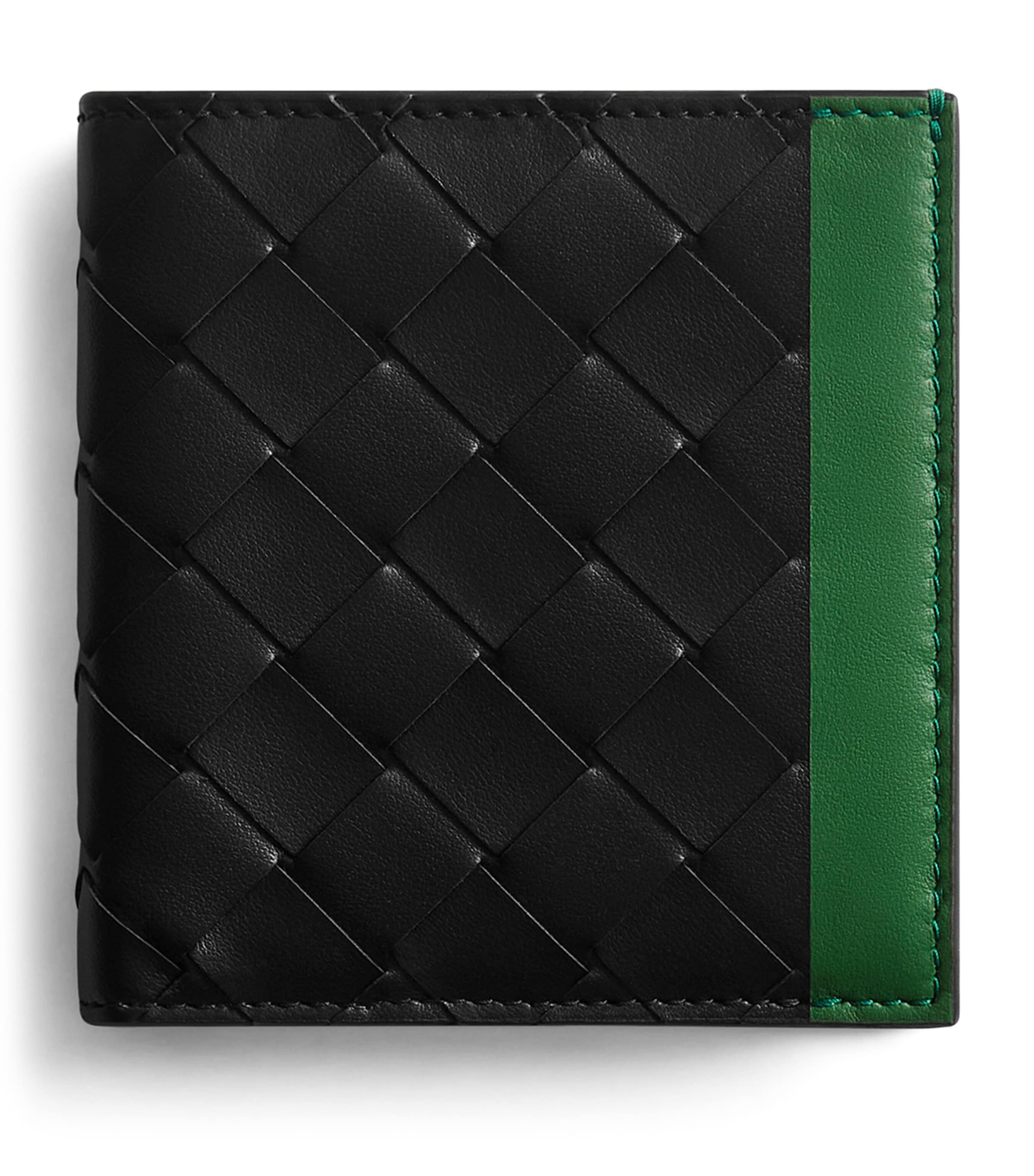Bottega Veneta Leather Slim Intrecciato Bifold Wallet Image 1