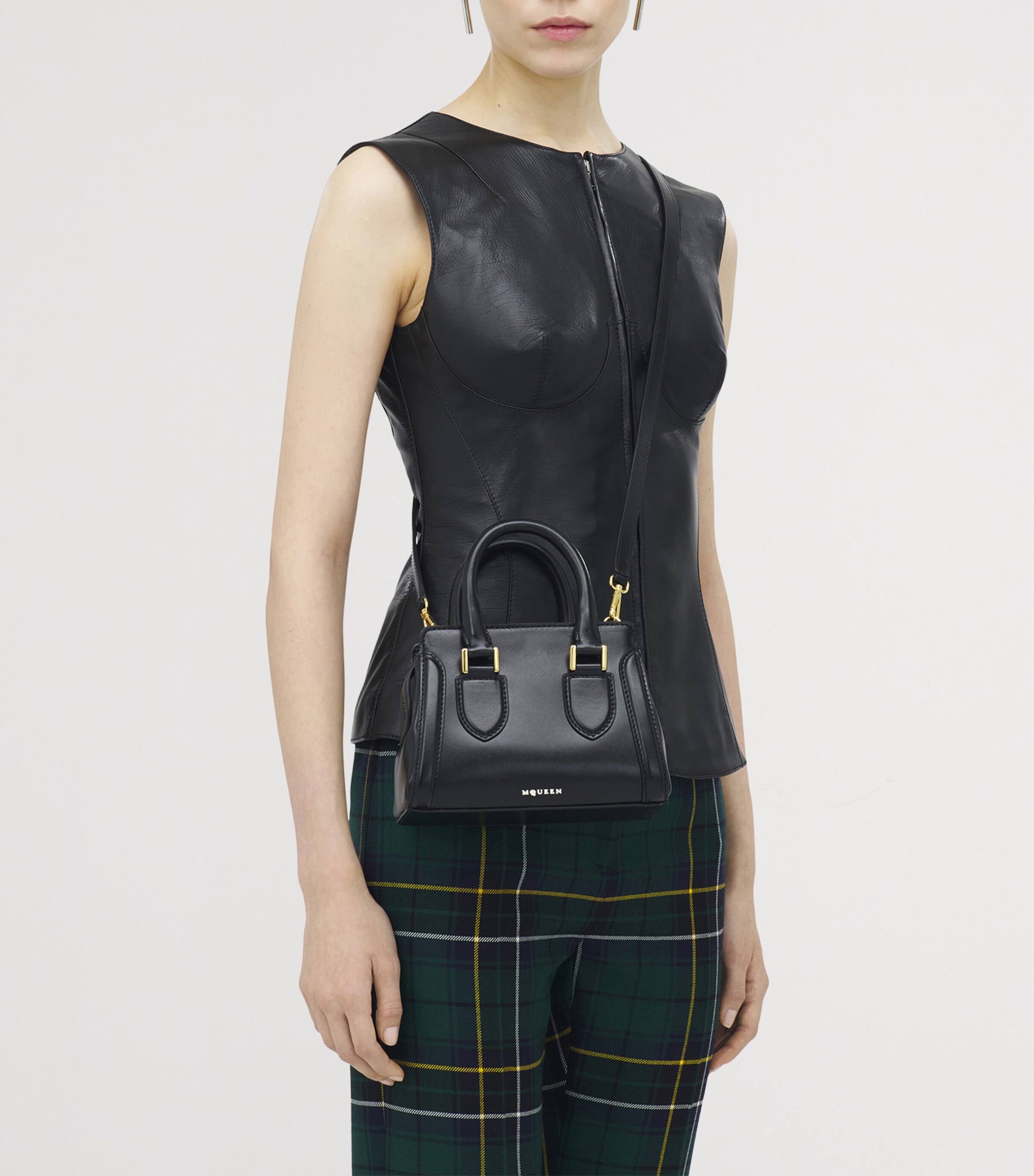 McQueen Mini Leather Birdee Cross-Body Bag Image 6