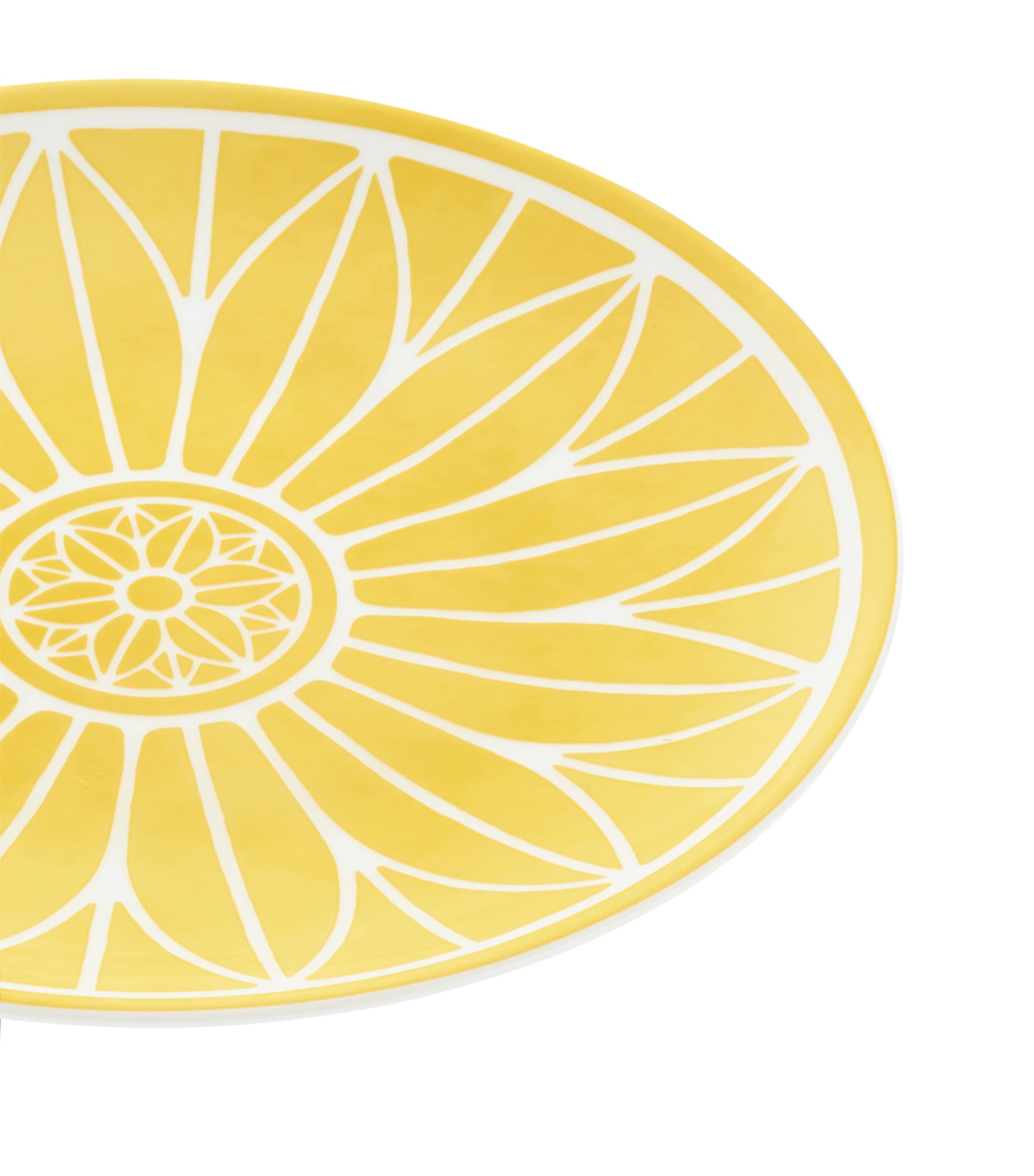 Christofle Porcelain Malmaison Riviera Bread Plate (16cm) White/yellow Image 3