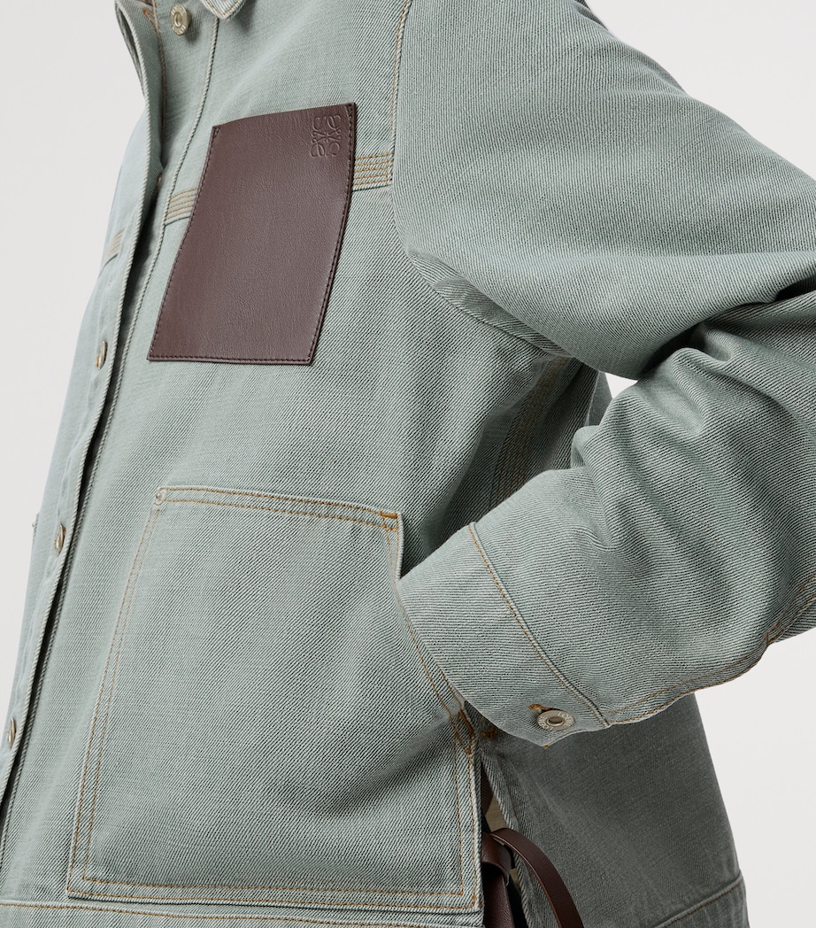 Cotton Workwear Jacket KHAKI GREEN Image 5