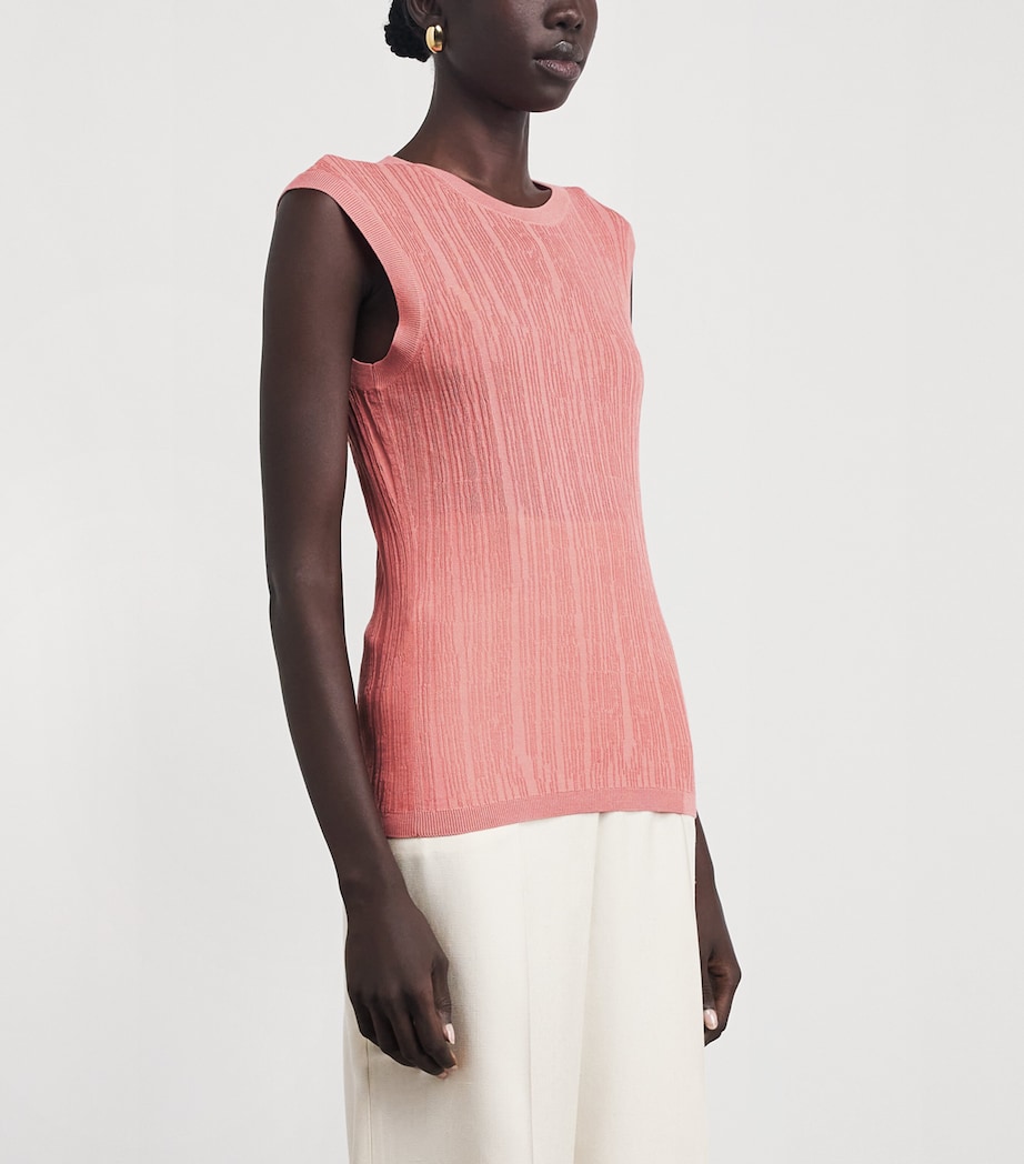 Silk-Cotton Calife Tank Top BLUSH Image 3