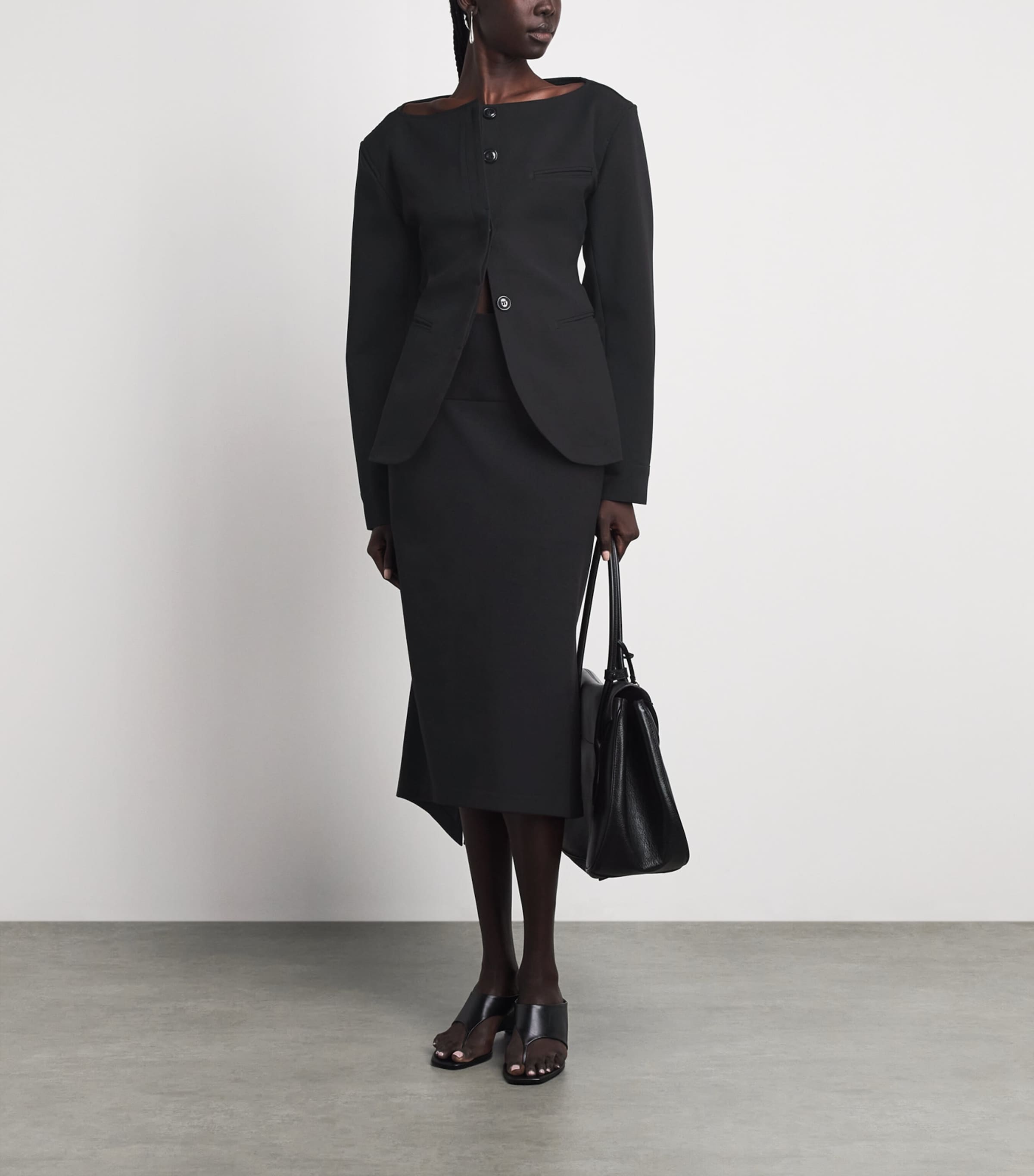 Source Unknown Womens Cinched Matteo Blazer Black Image 2