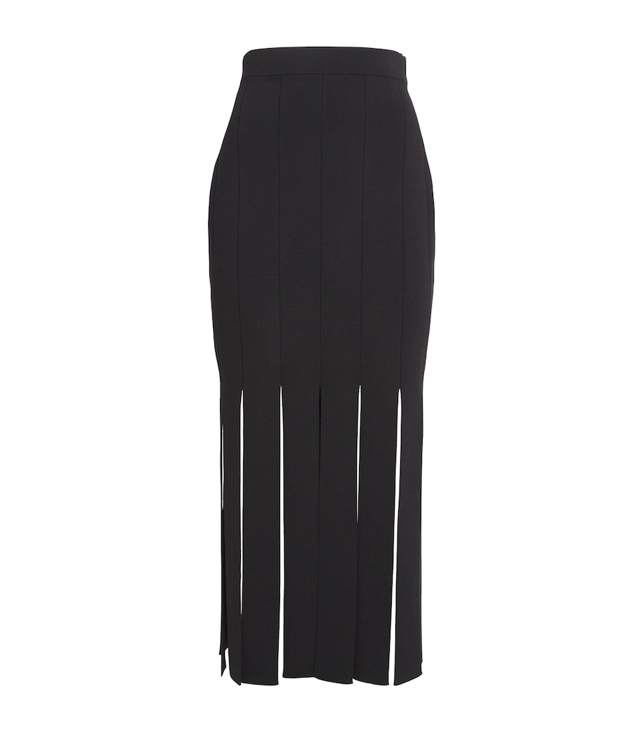 Milano-Knit Lagny Compact Midi Skirt BLACK Image 1