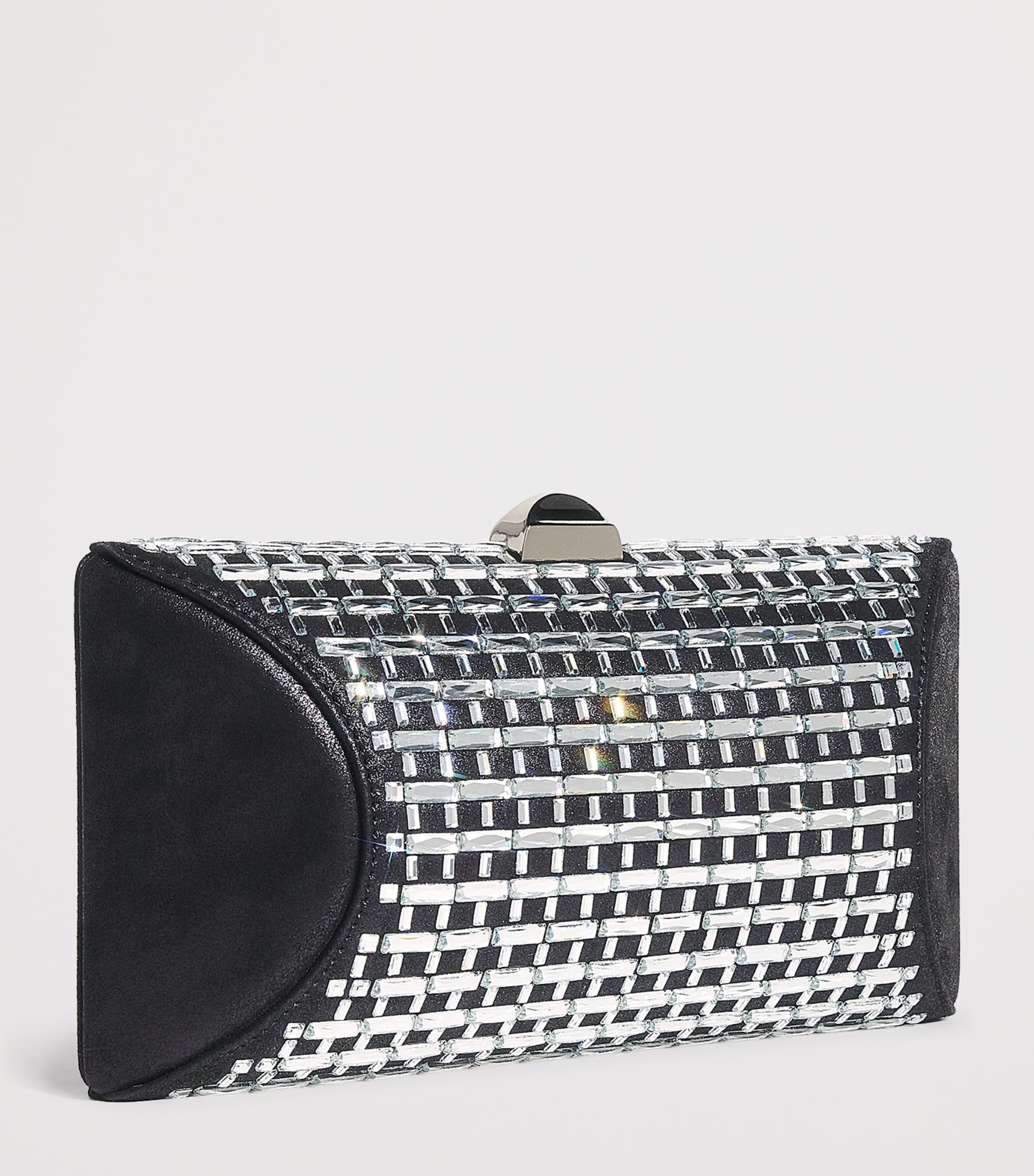 Satin Embellished Tube Plus Clutch Bag 0099 BLACK Image 3