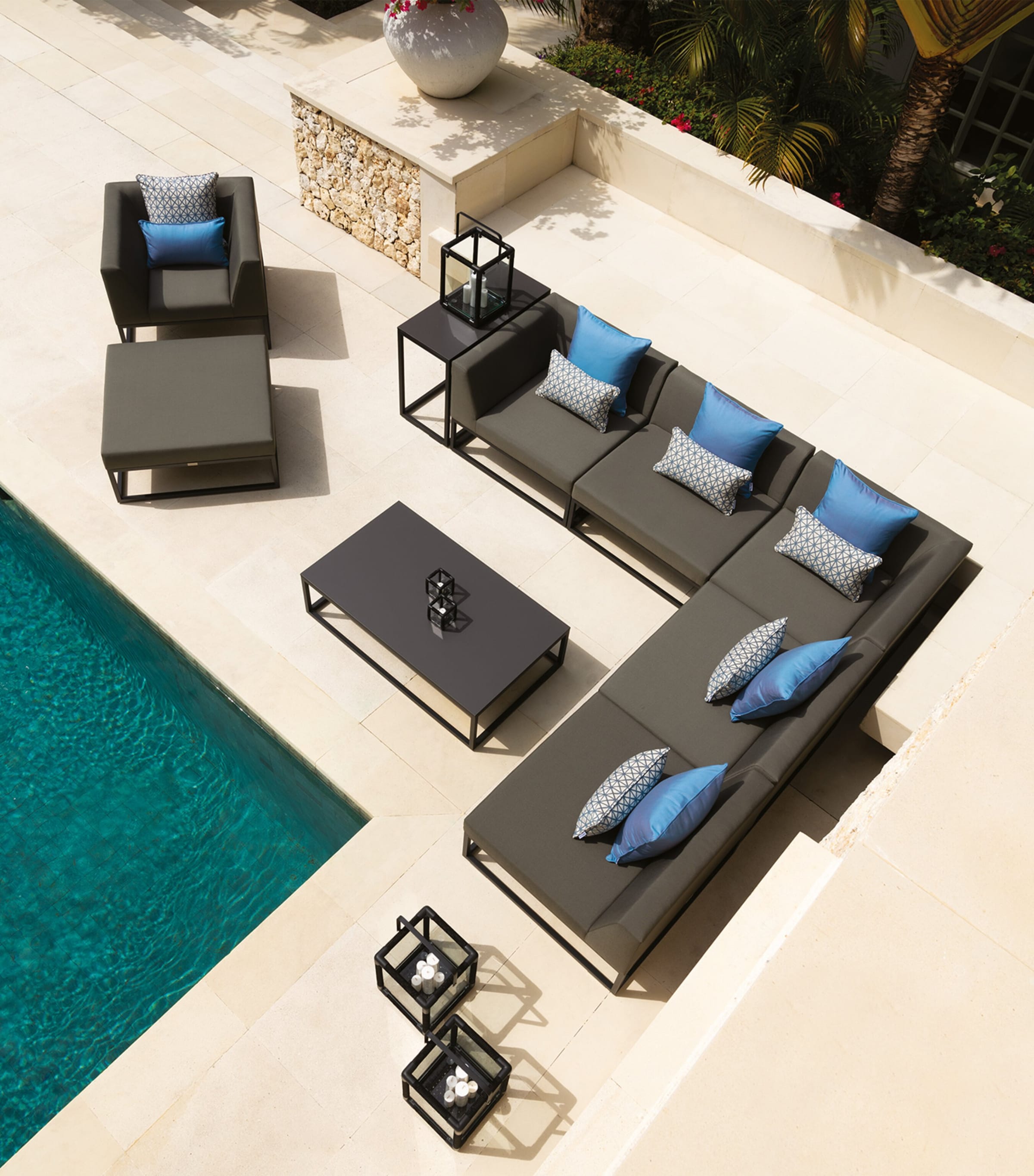 Indian Ocean Latitude Module Outdoor Centre Lounge Chair Anthracite Image 2