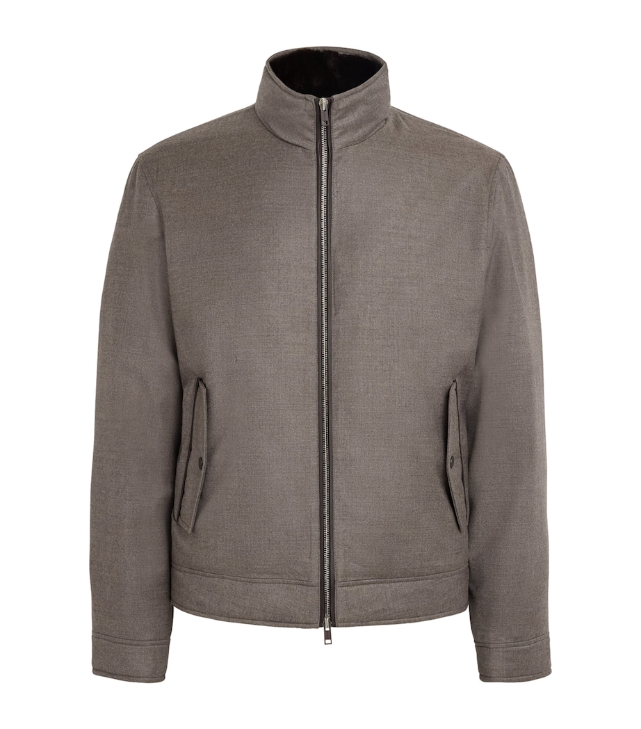 Yves Salomon Mens Virgin Wool-Silk Bomber Jacket Roche Image 1