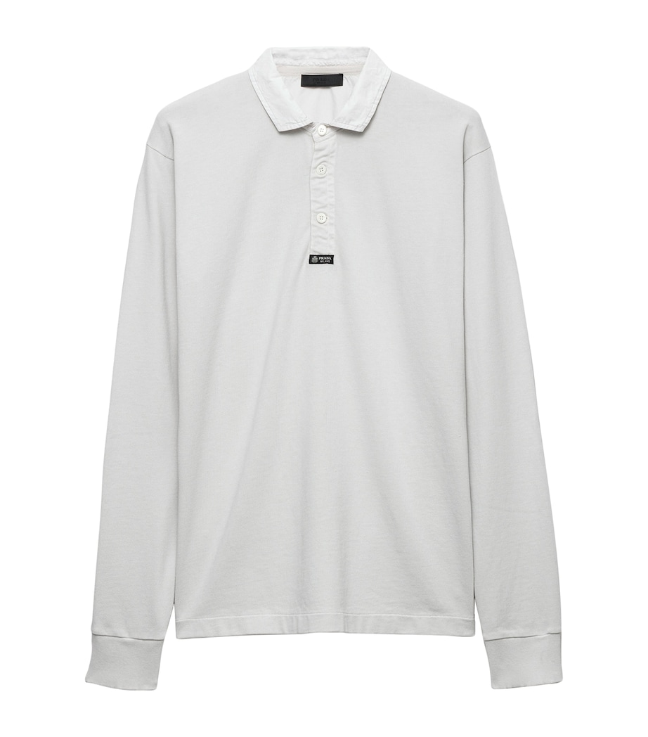 Prada Mens Cotton Rugby Shirt Neutral Image 1