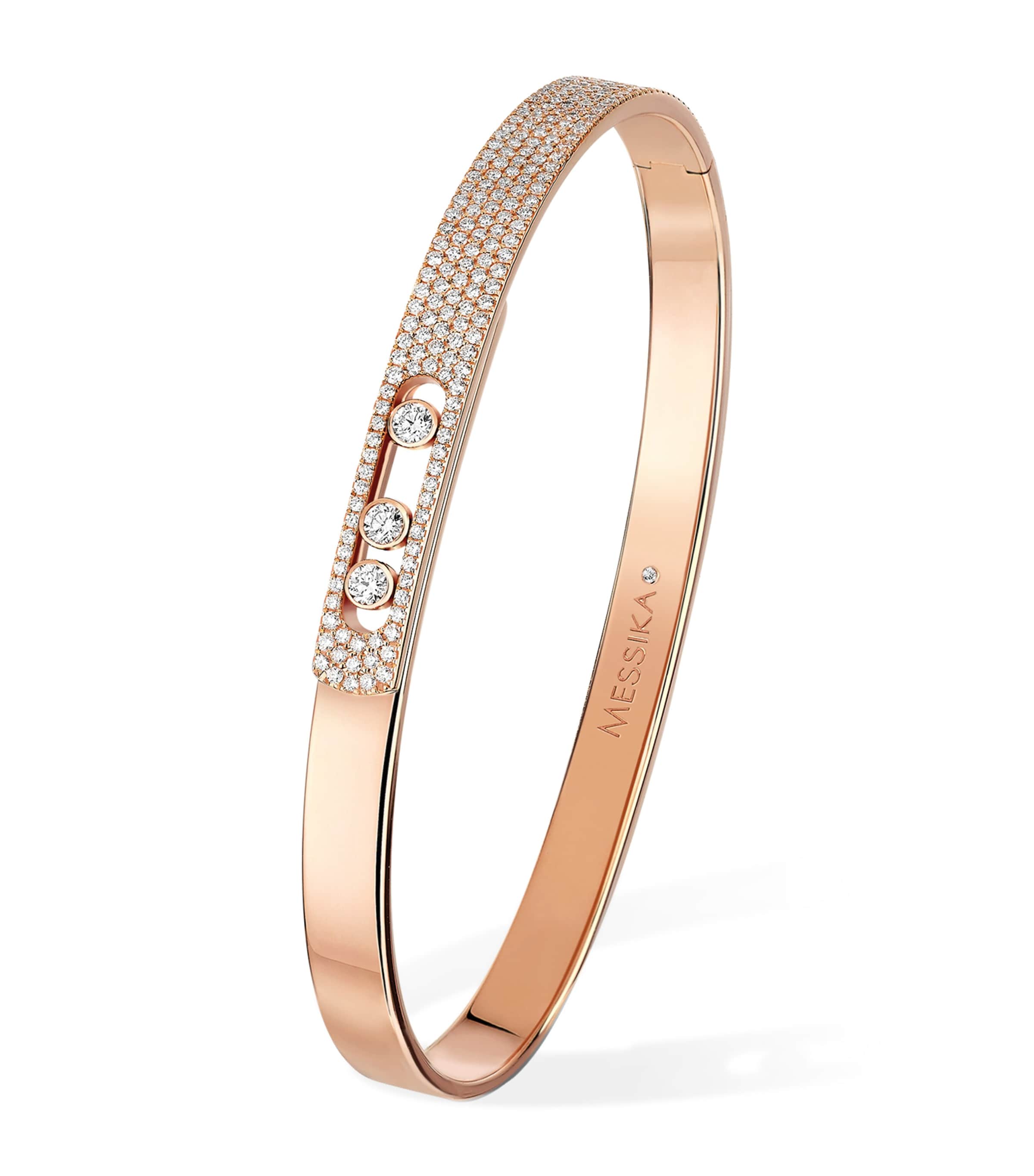 Messika Pink Gold And Diamond Move Noa Bangle