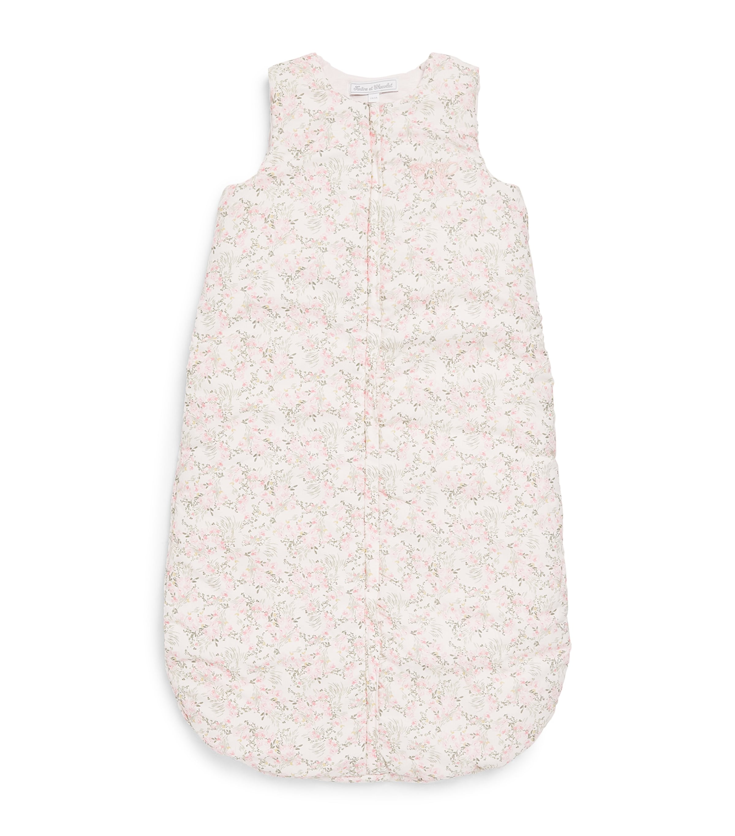 Tartine Et Chocolat Floral-print Zipped Sleeping Bag In White