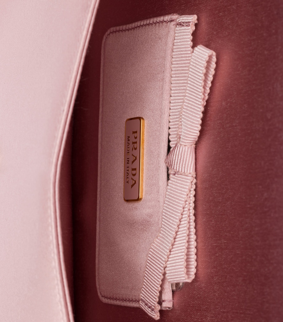 Prada Mini Satin Shoulder Bag Pink Image 6