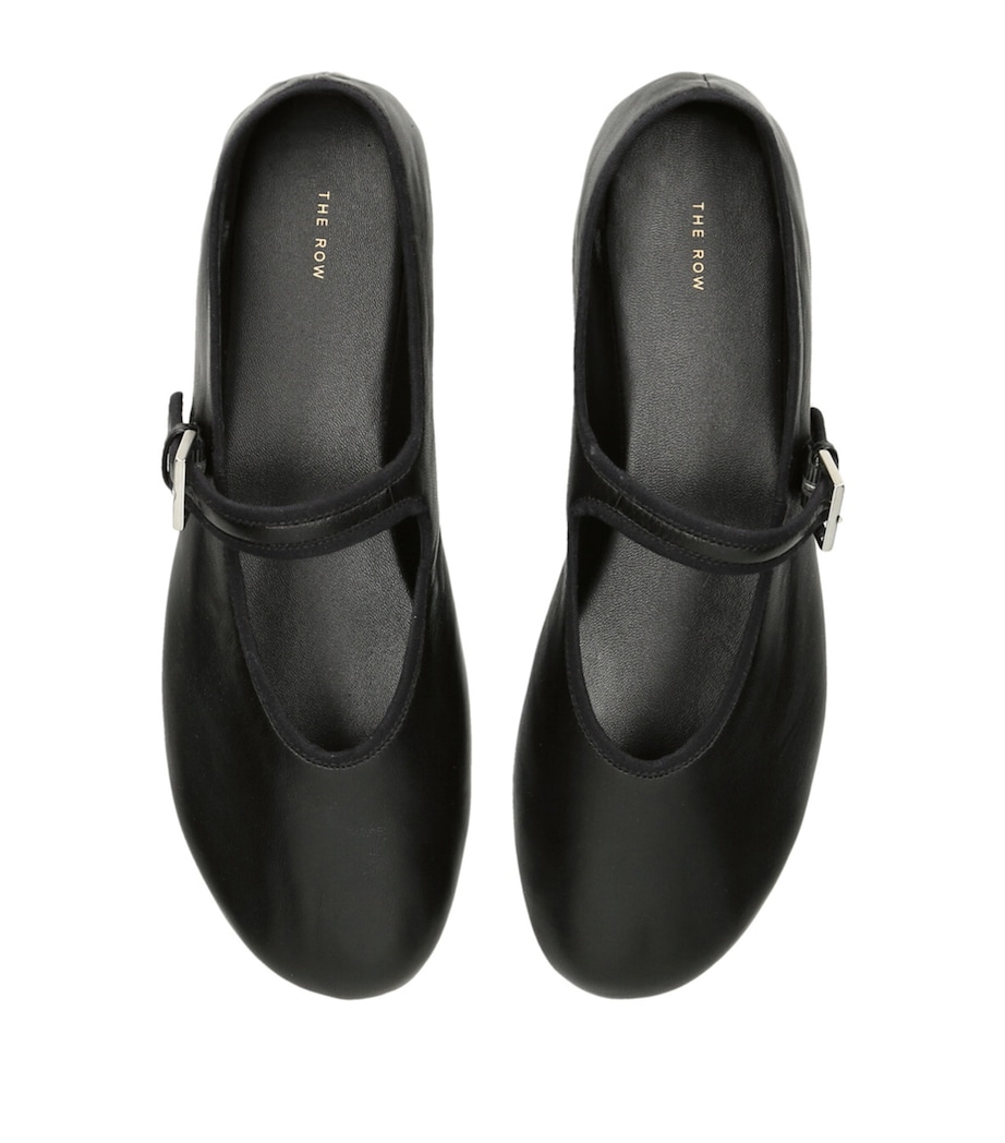 Boheme Leather Mary Jane Flats BLACK Image 6