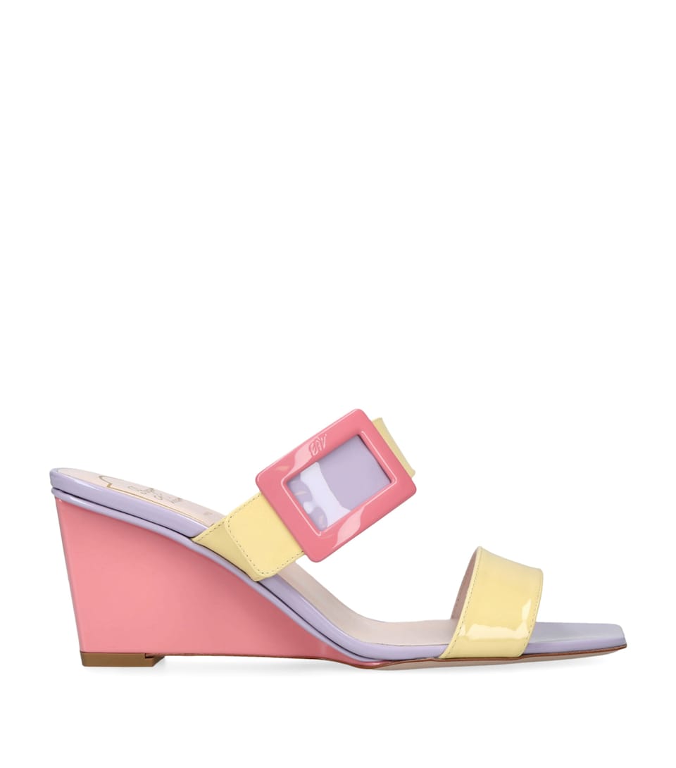 Roger Vivier Patent Leather Belle Vivier Wedge Sandals 60 Mult/other