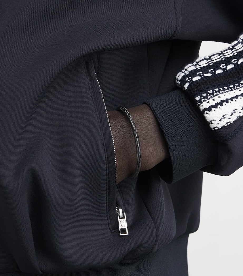 Leather Single-Wrap Braided Bracelet BLACK Image 5