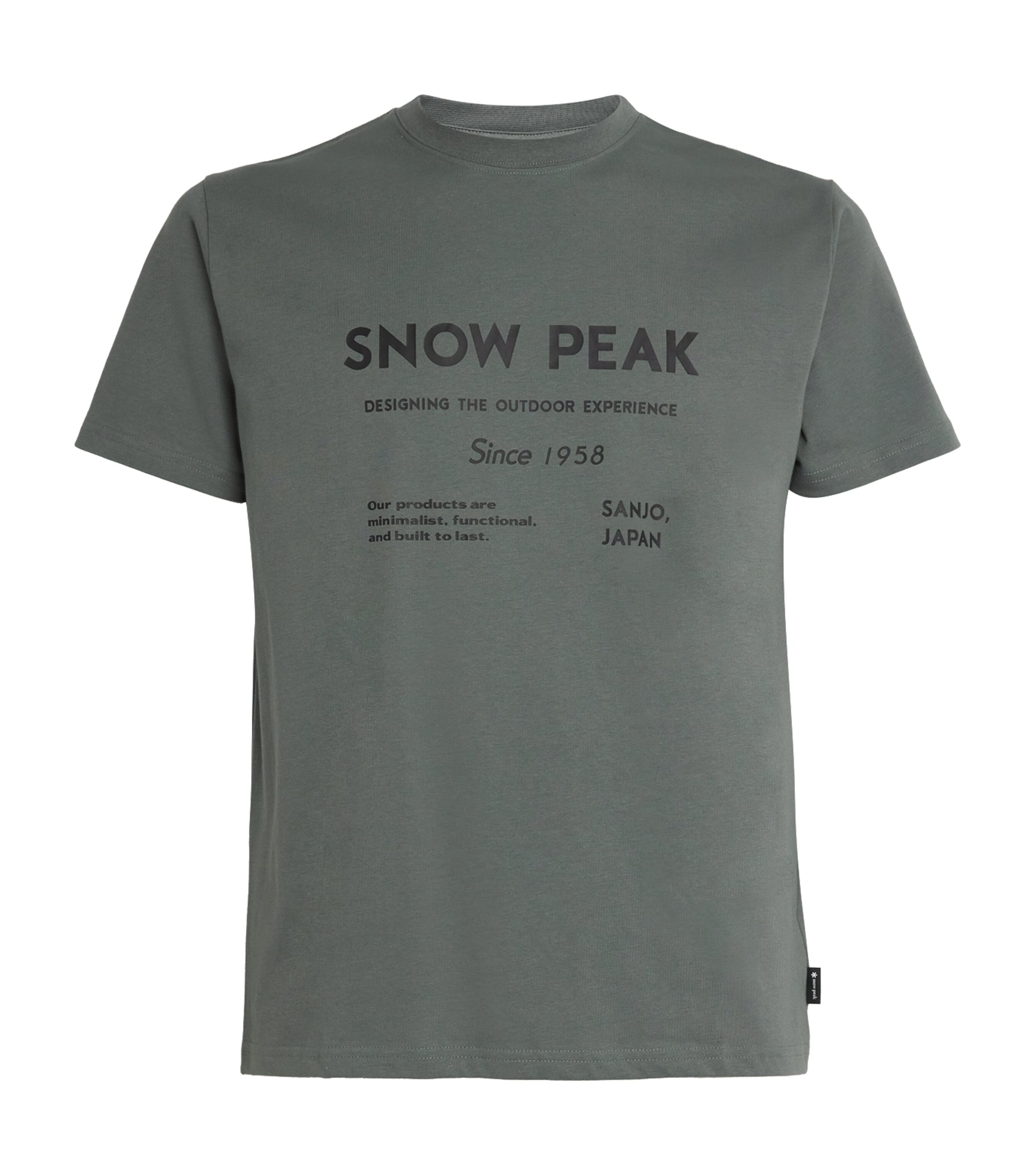 Snow Peak Sp Tee Ss Middle Logo Big In Blue