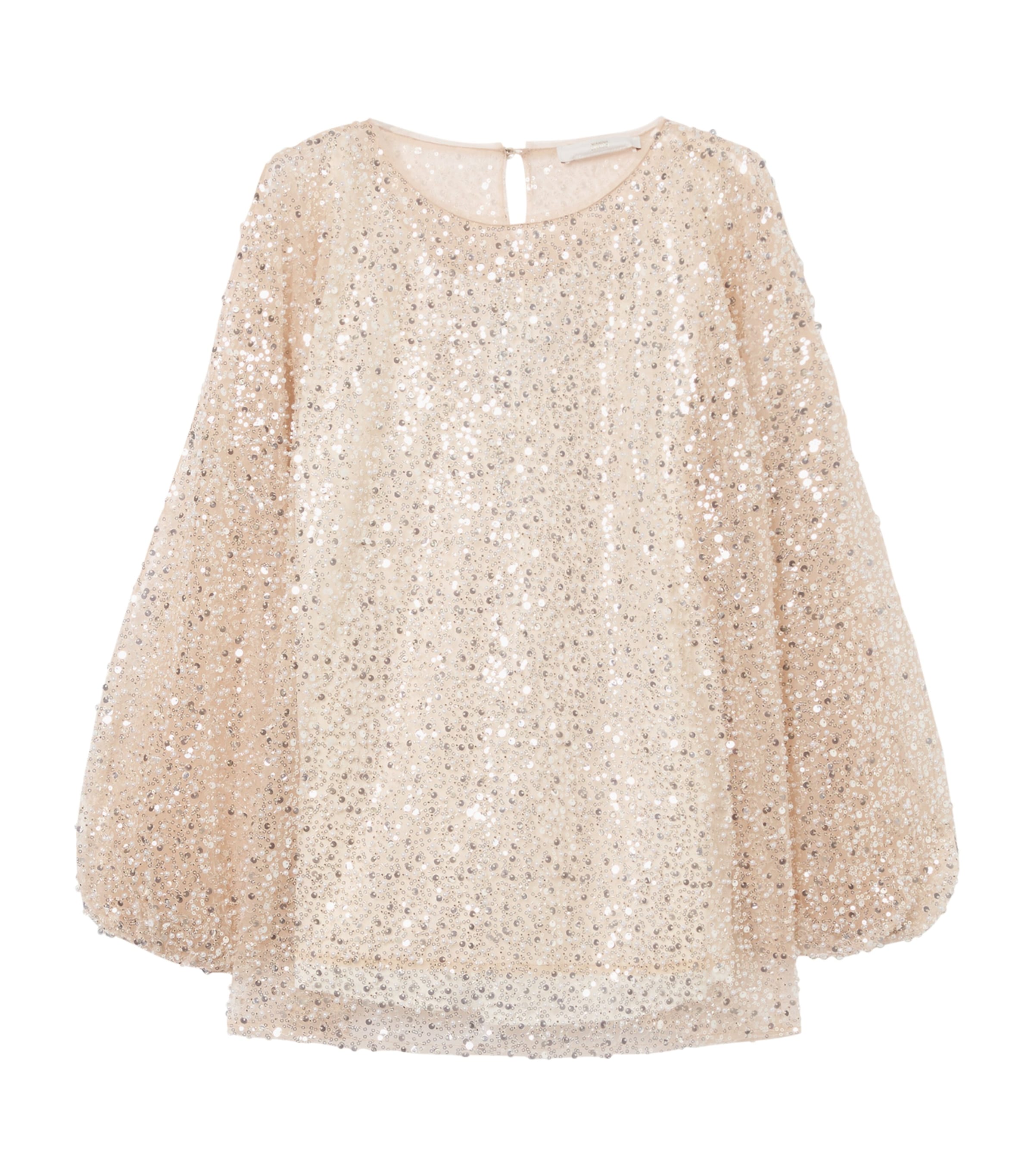 Marina Rinaldi Womens Sequin-Embellished Blouse Ivory Image 1