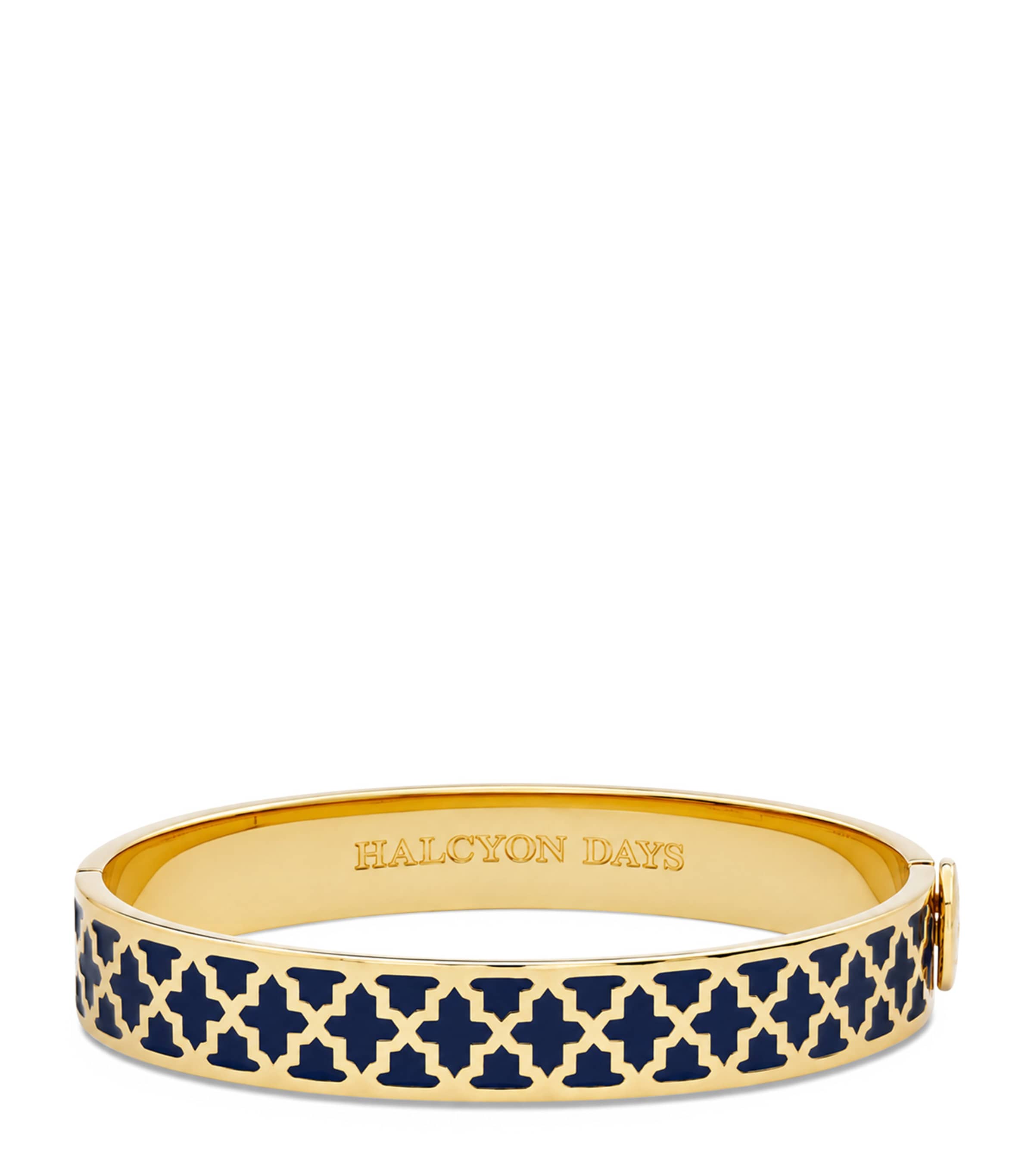 Halcyon Days Gold-Plated Agama Bangle Estate Blue Image 1