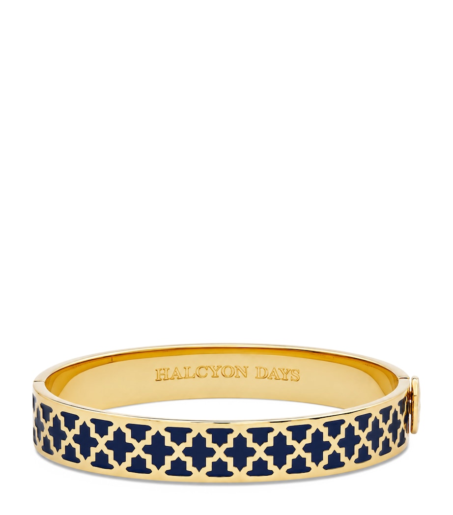 Halcyon Days Gold-Plated Agama Bangle Estate Blue Image 1