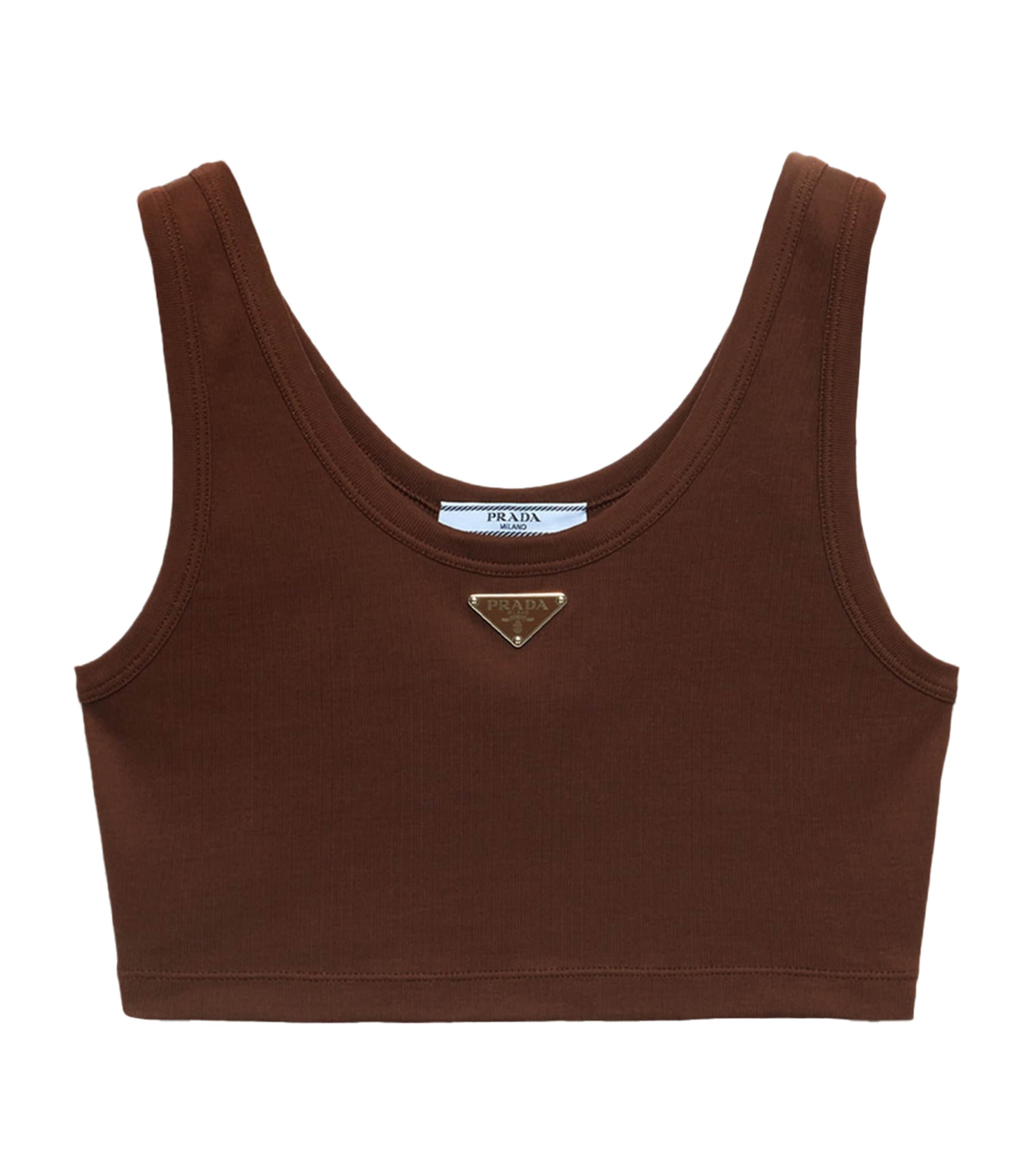 Ribbed Triangle Crop Top F0324 Image 1