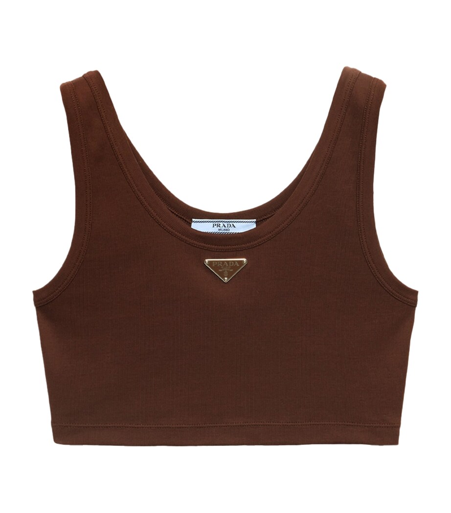 Ribbed Triangle Crop Top F0324 Image 1
