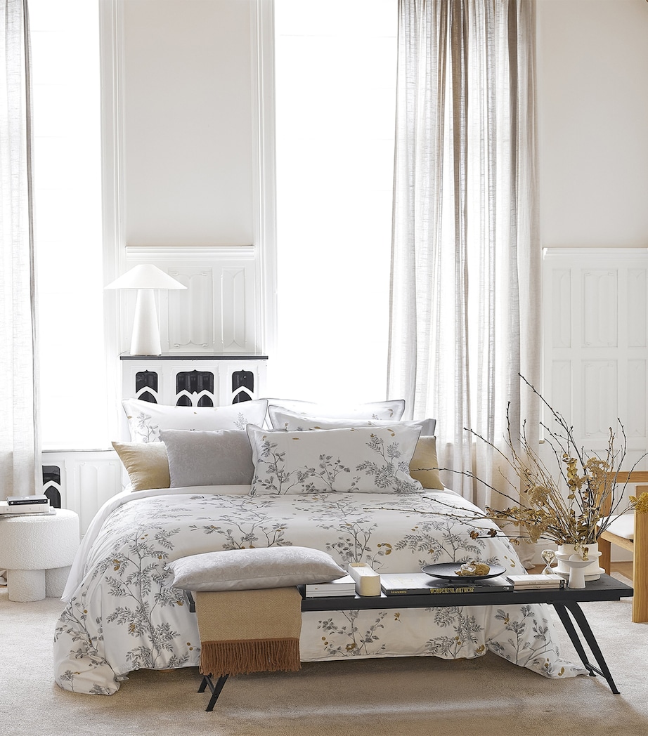 Alexandre Turpault Cotton Saison Square Pillowcase (65cm x 65cm) Noir & Blanc Image 3