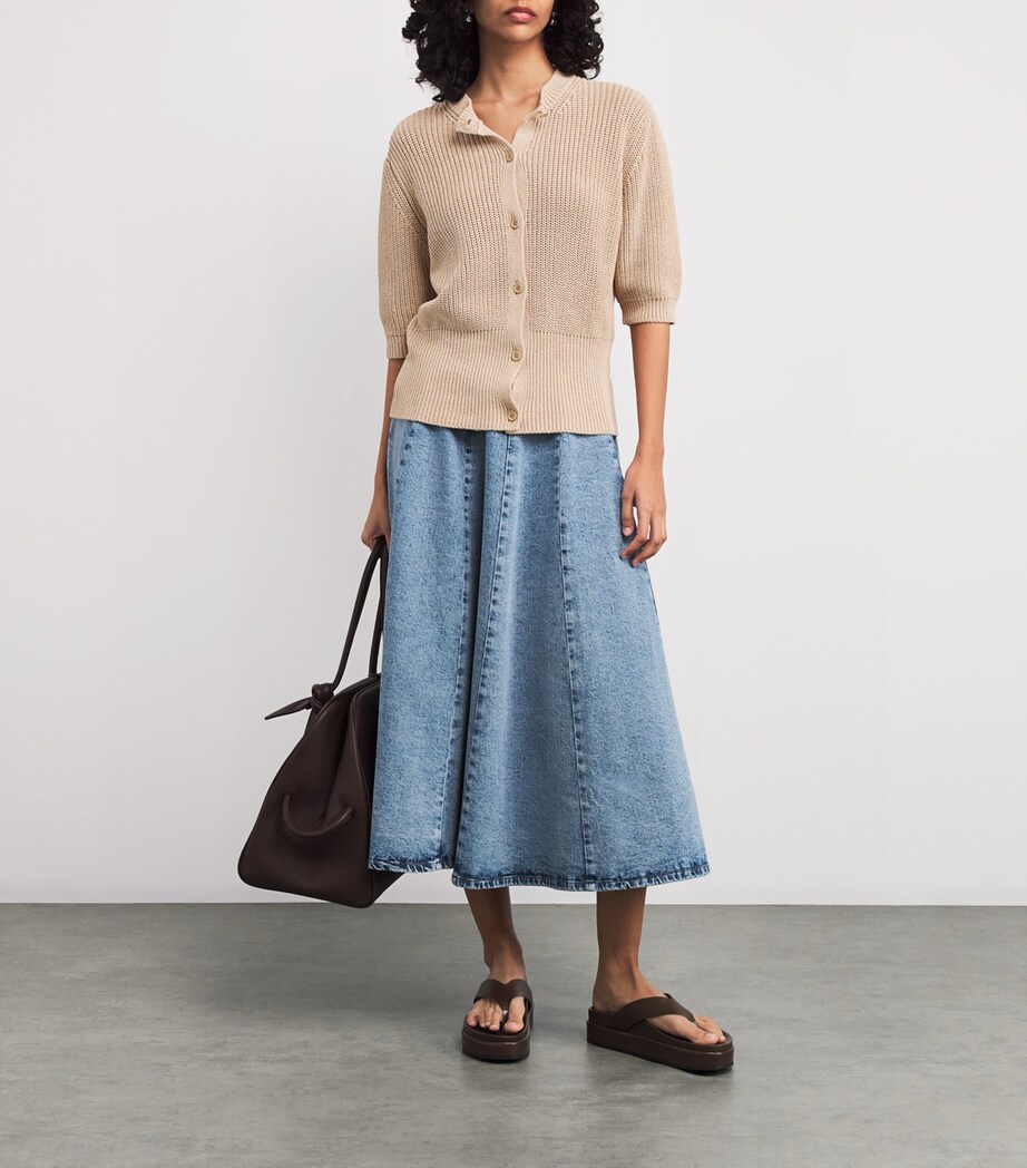 Fabiana Filippi Womens Denim Midi Skirt Image 2